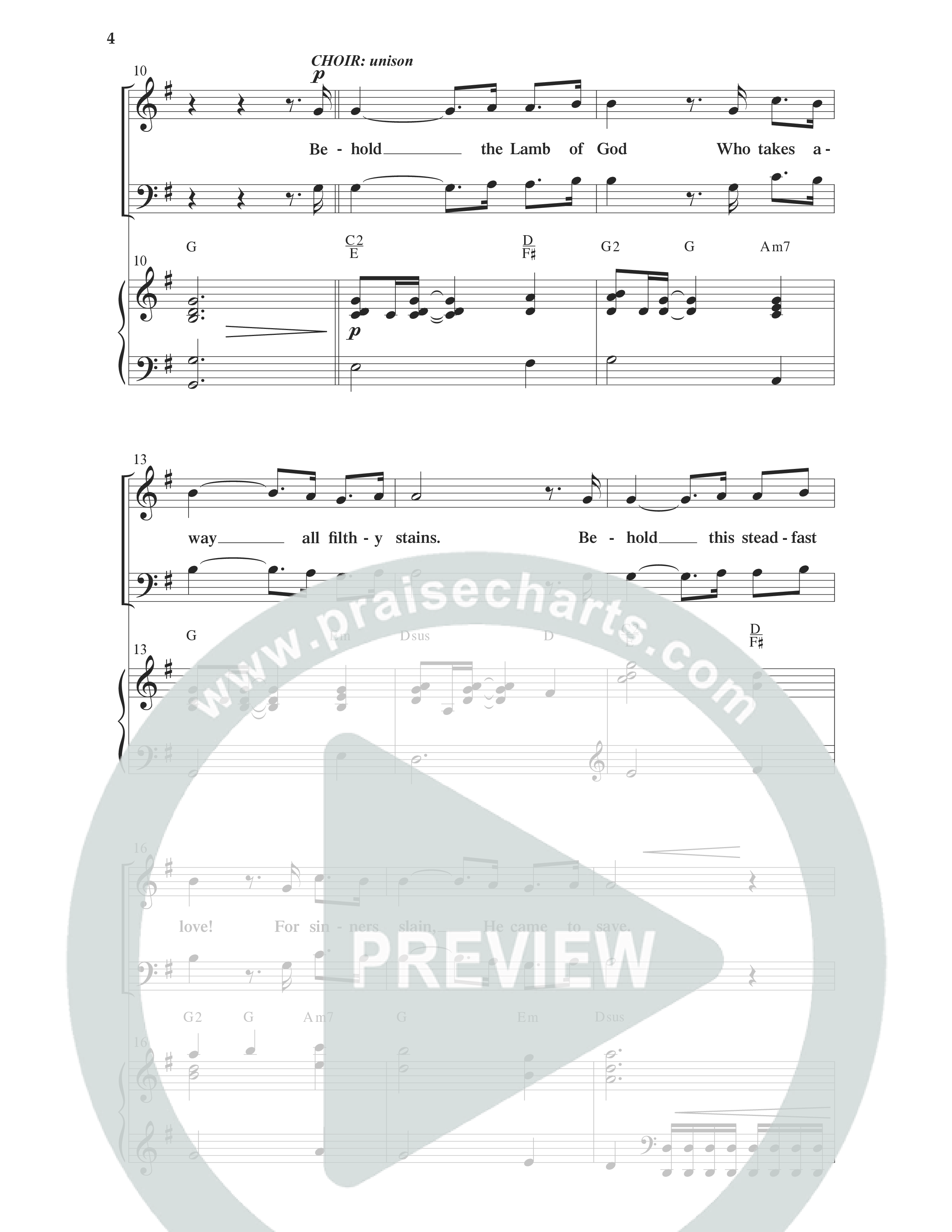 Behold the Lamb of God (Choral Anthem SATB) Anthem (SATB/Piano) (Word Music Choral / Arr. Joshua Spacht)