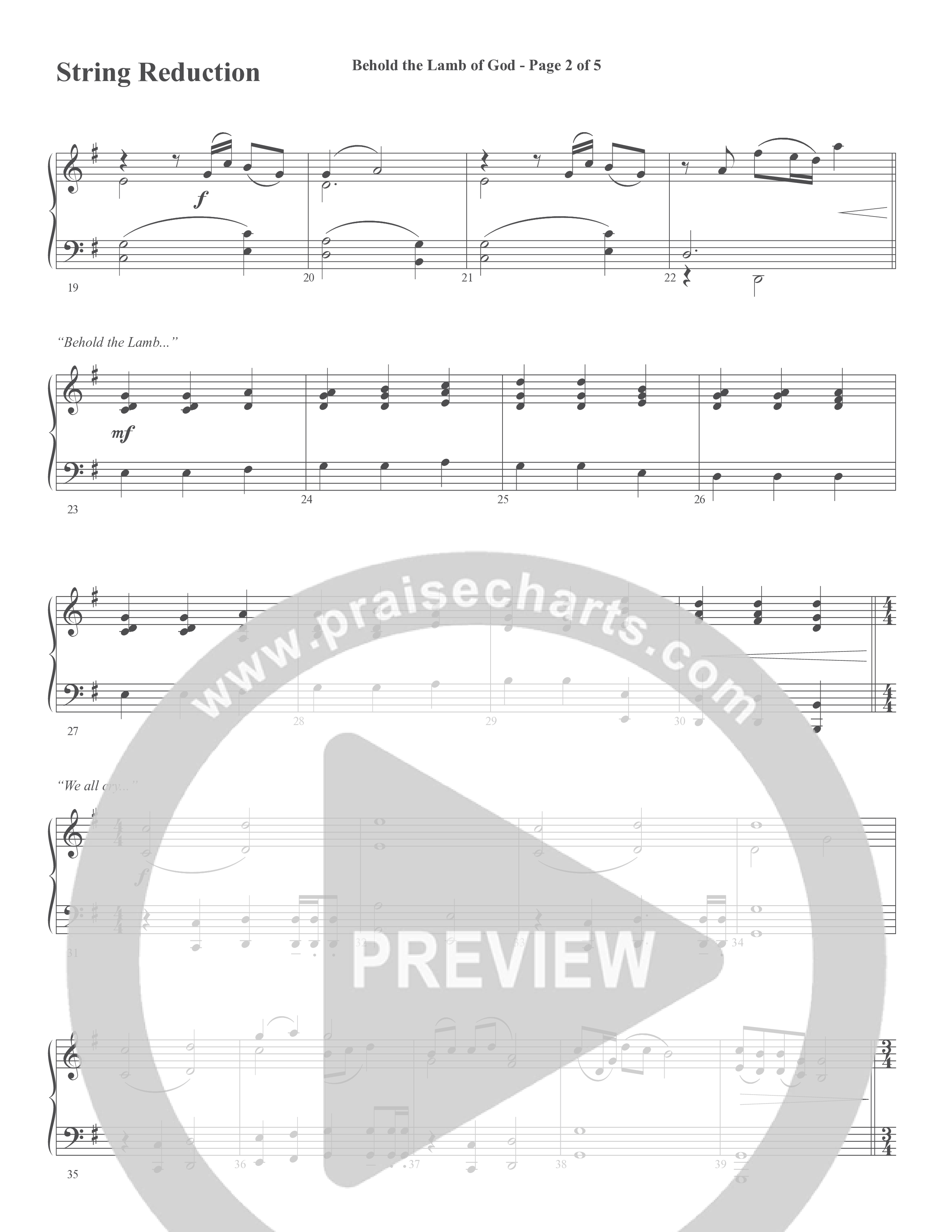 Behold the Lamb of God (Choral Anthem SATB) String Reduction (Word Music Choral / Arr. Joshua Spacht)