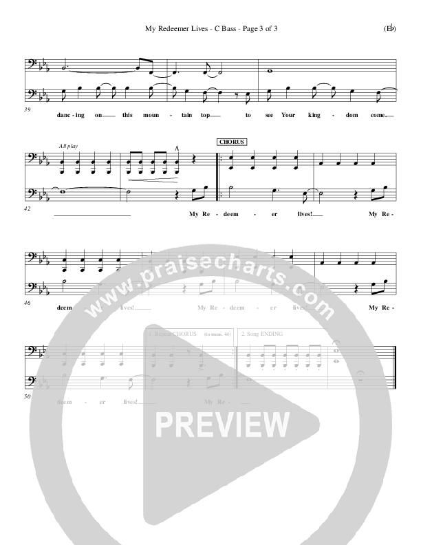 My Redeemer Lives Contrabass (Reuben Morgan)