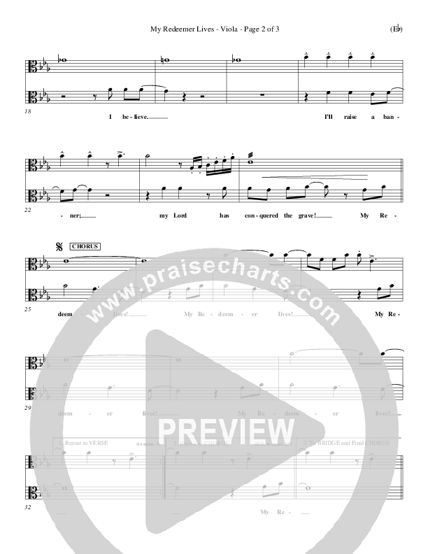 My Redeemer Lives Viola (Reuben Morgan)