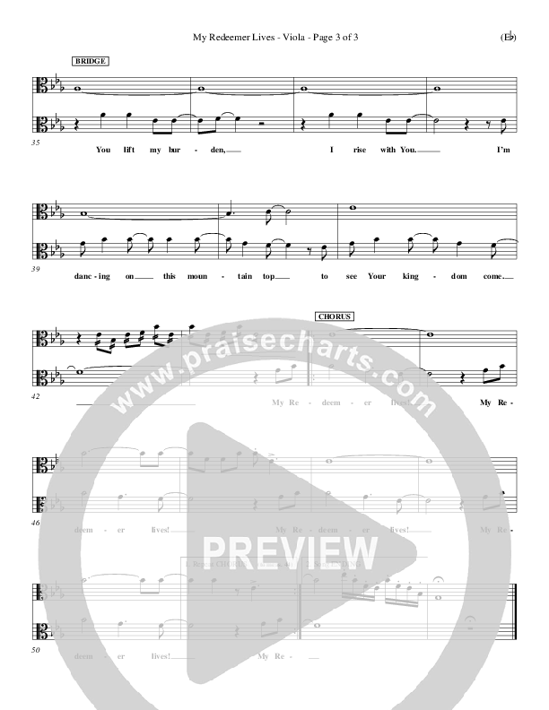 My Redeemer Lives Viola (Reuben Morgan)