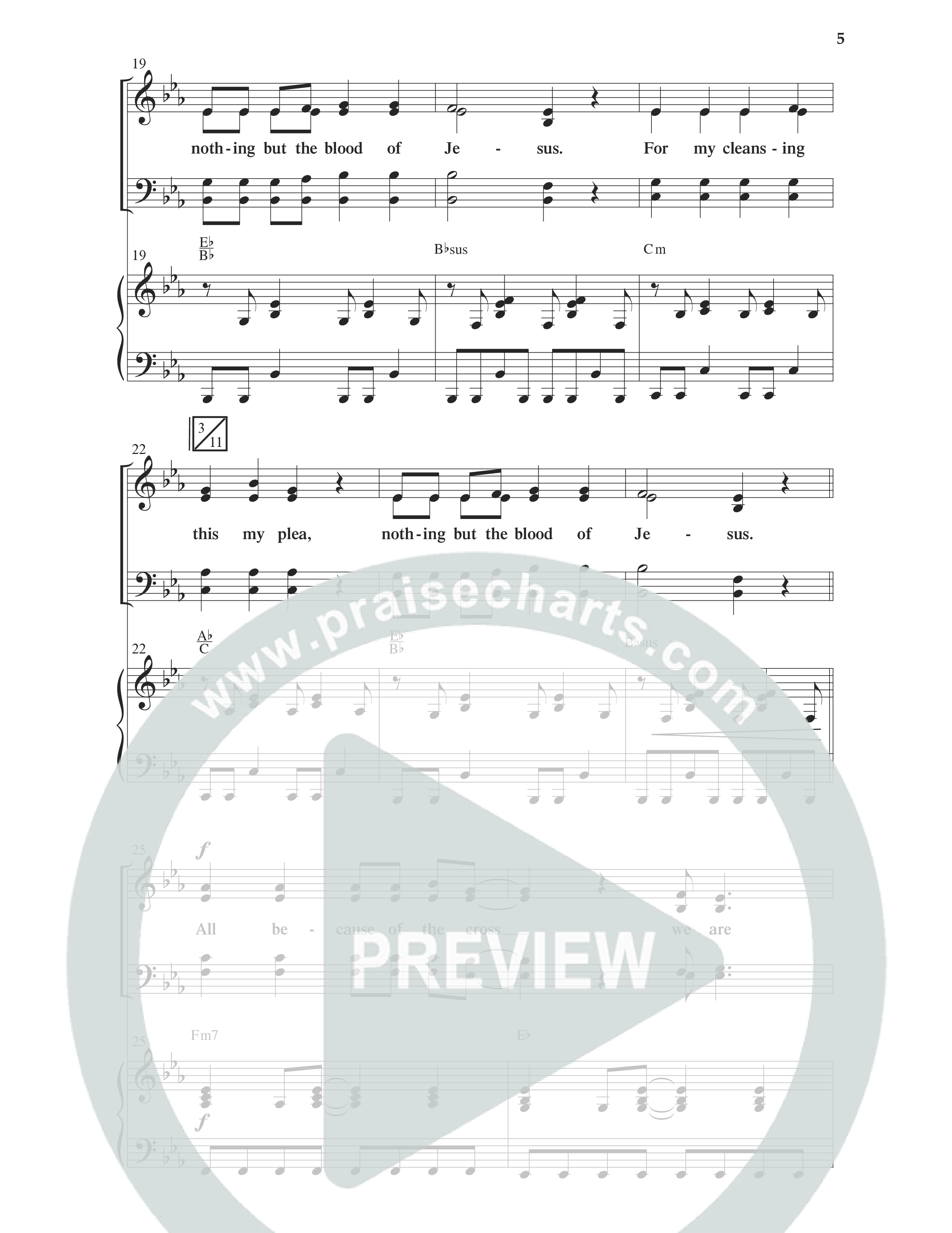 All Because Of The Cross (Choral Anthem SATB) Anthem (SATB/Piano) (Word Music Choral / Ben Gowell / Paul Baloche / Robert Lowry / Arr. Marty Hamby)