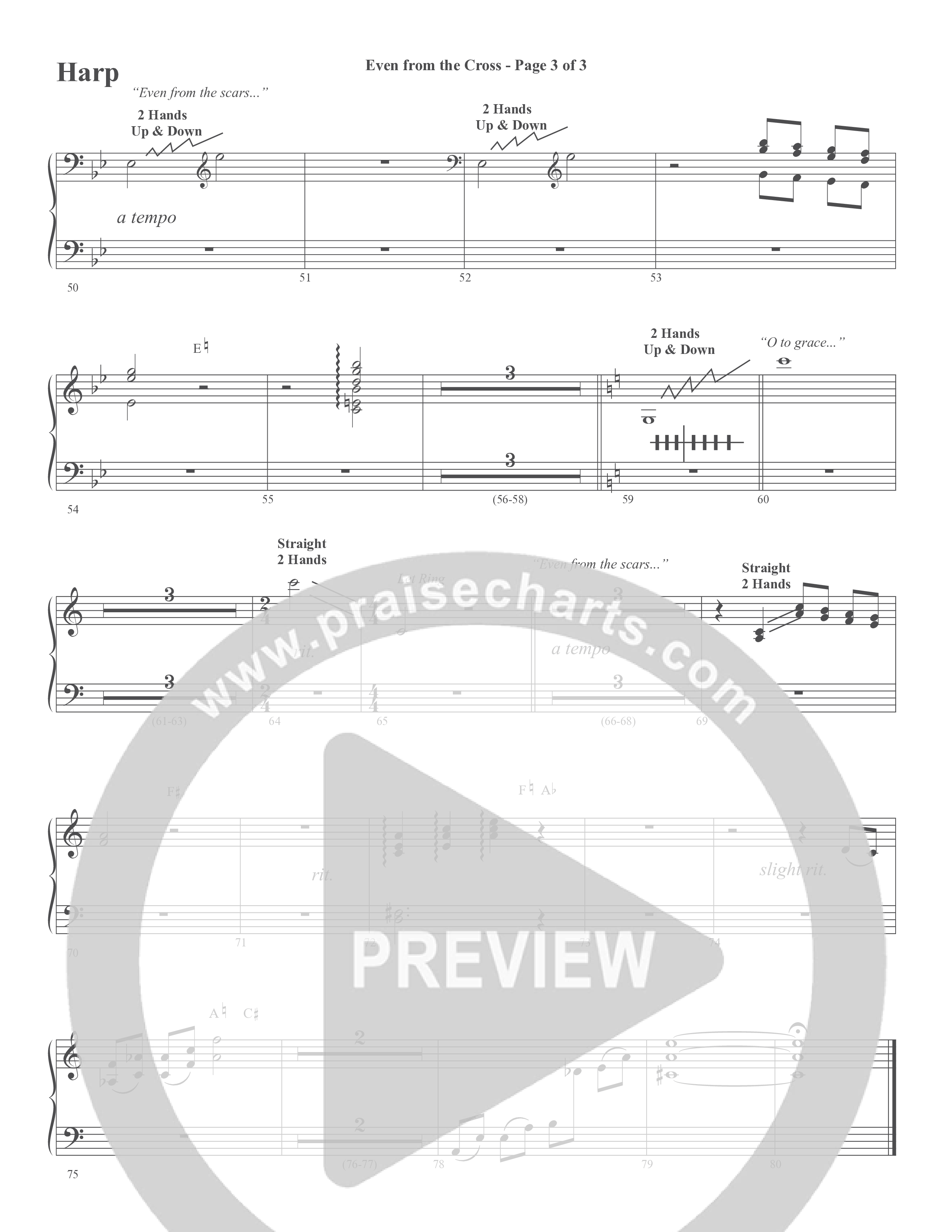 Even from the Cross (Choral Anthem SATB) Harp (Word Music Choral / Steve W. Mauldin)