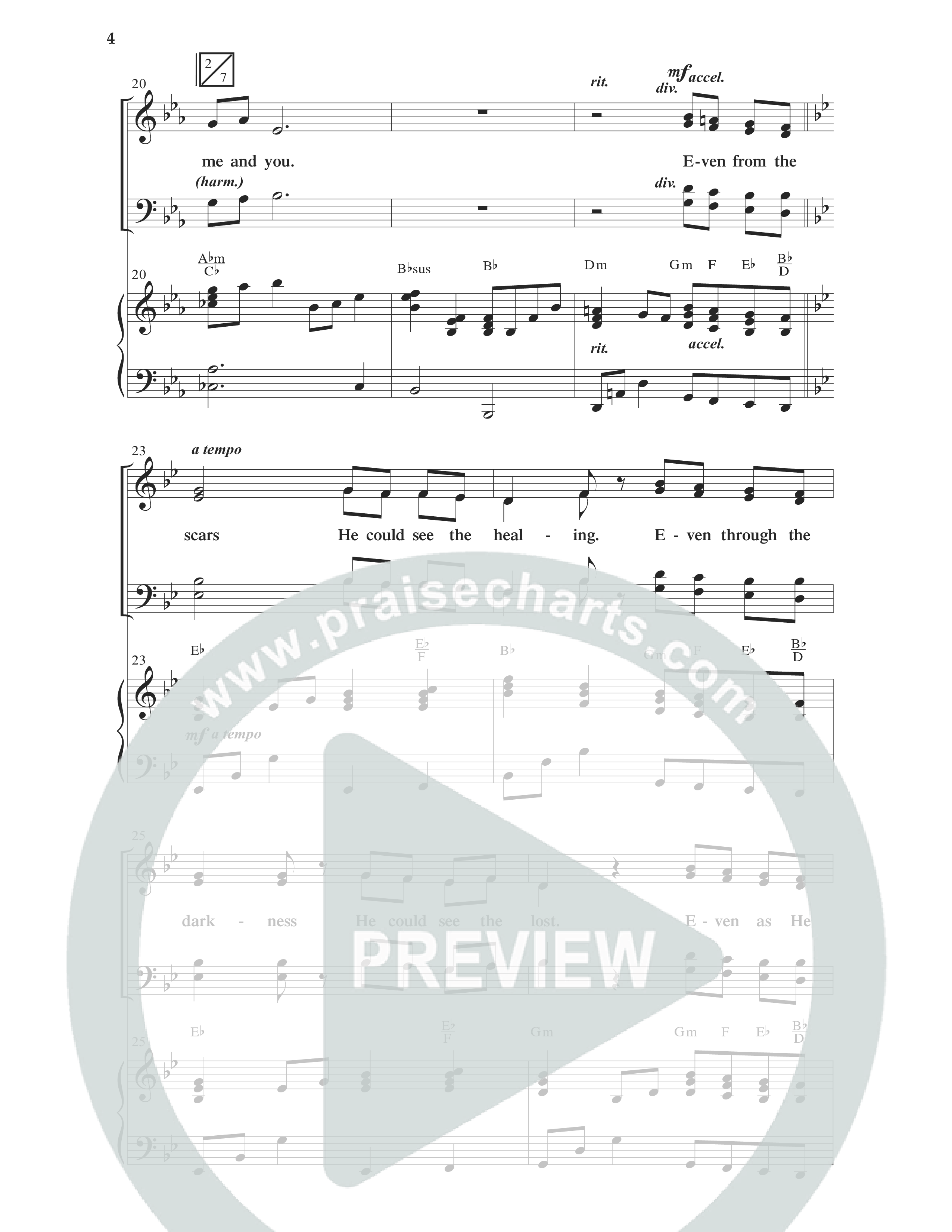 Even from the Cross (Choral Anthem SATB) Anthem (SATB/Piano) (Word Music Choral / Steve W. Mauldin)
