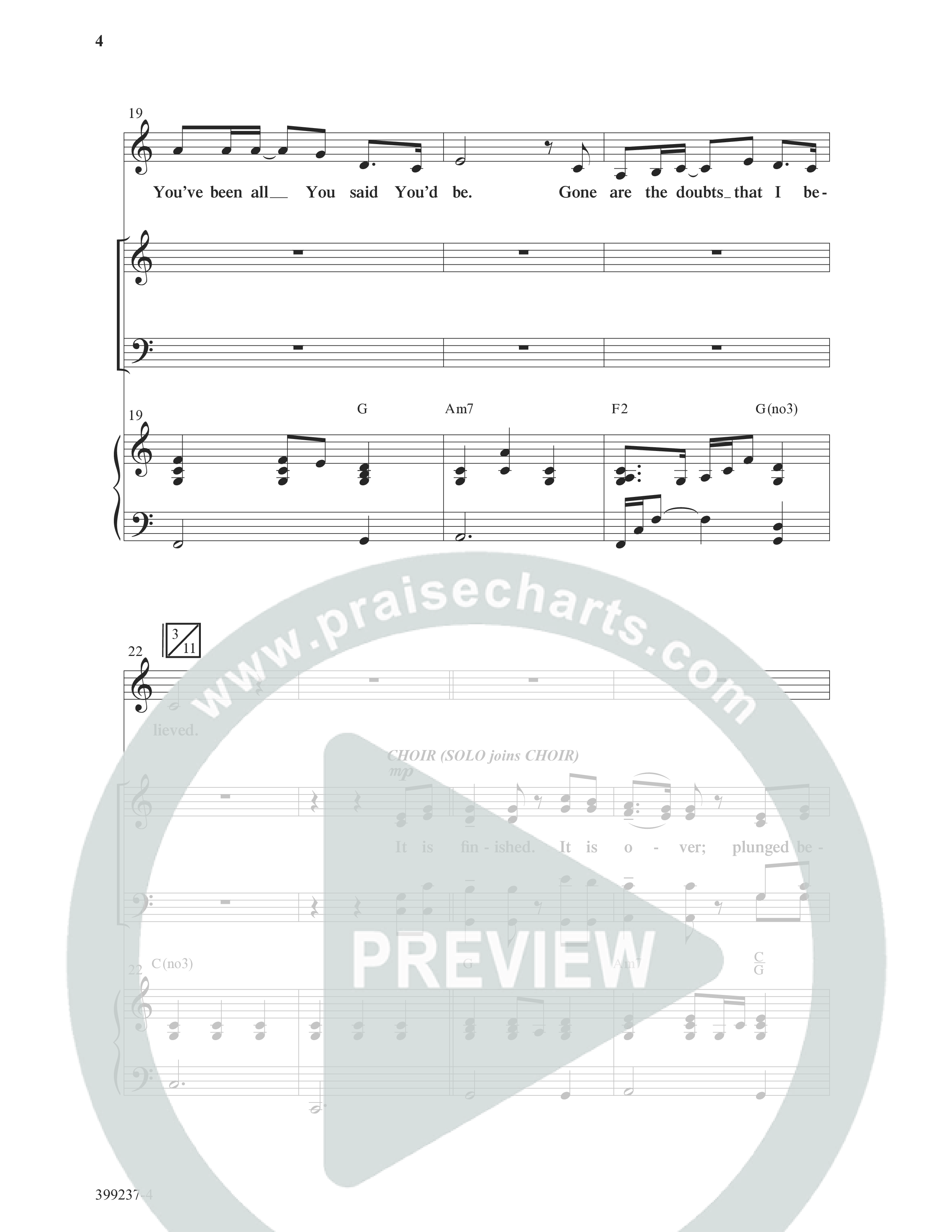 Finally Gone (Choral Anthem SATB) Anthem (SATB/Piano) (Word Music Choral / Arr. Cliff Duren)