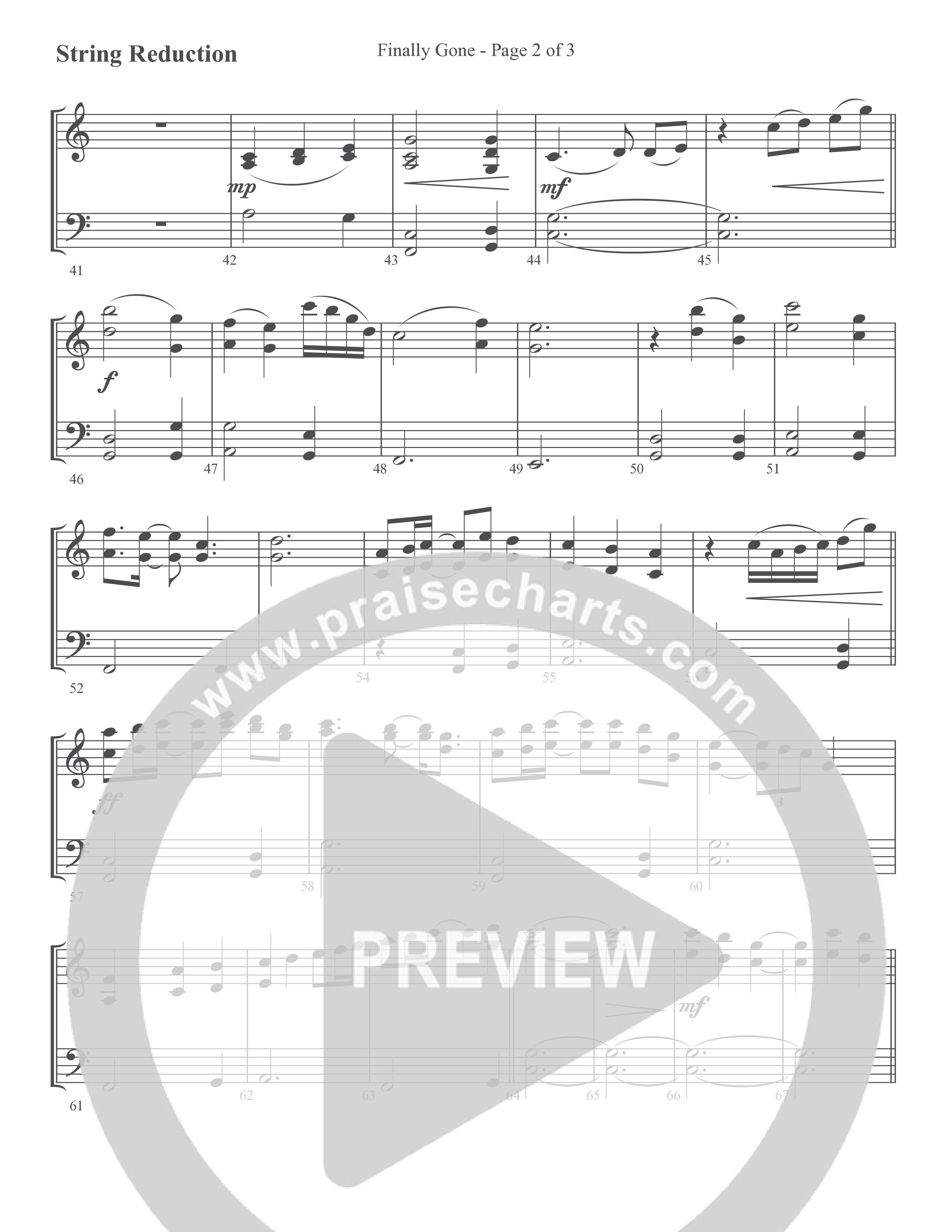 Finally Gone (Choral Anthem SATB) String Reduction (Word Music Choral / Arr. Cliff Duren)