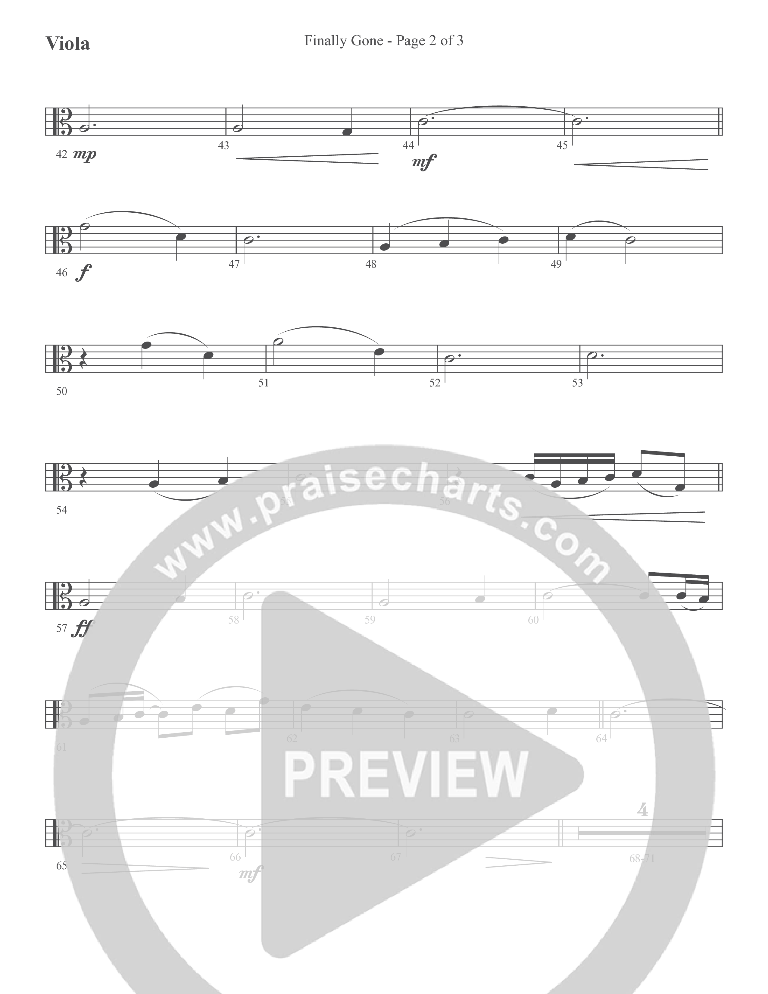 Finally Gone (Choral Anthem SATB) Viola (Word Music Choral / Arr. Cliff Duren)