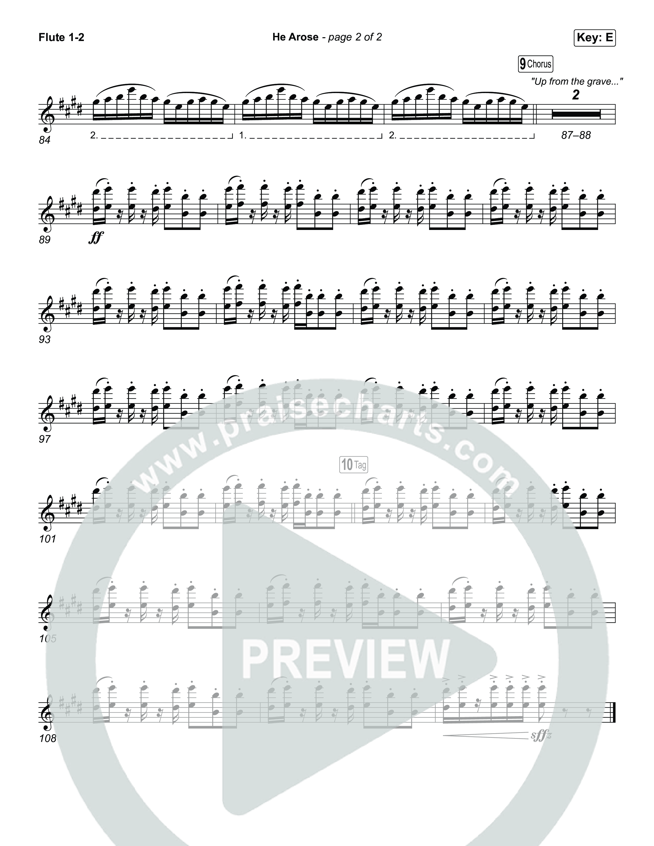 He Arose (Choral Anthem SATB) Wind Pack (Tommee Profitt / Phil Wickham / Arr. Luke Gambill)