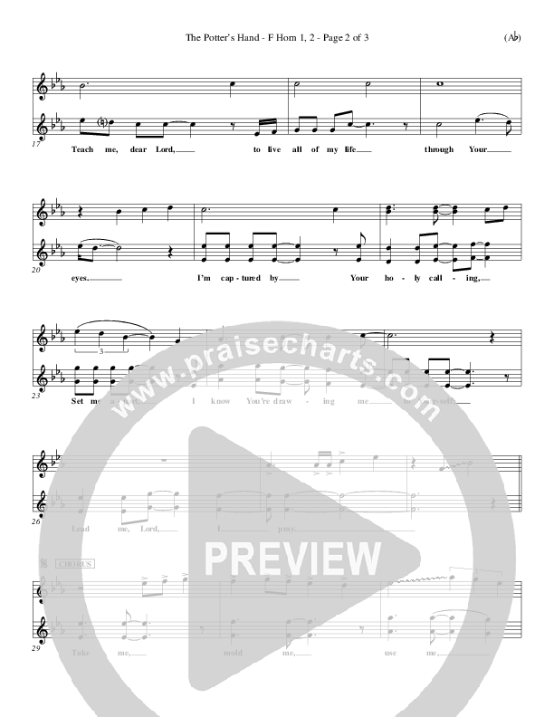 The Potter's Hand French Horn 1/2 (Darlene Zschech)