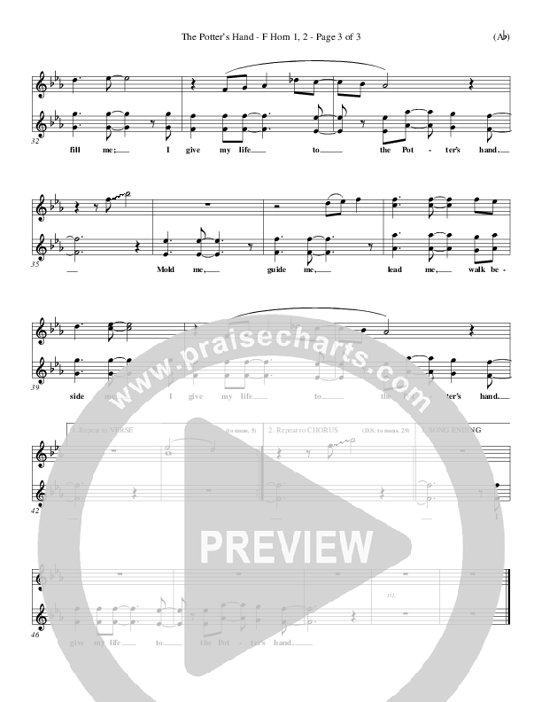 The Potter's Hand French Horn 1/2 (Darlene Zschech)