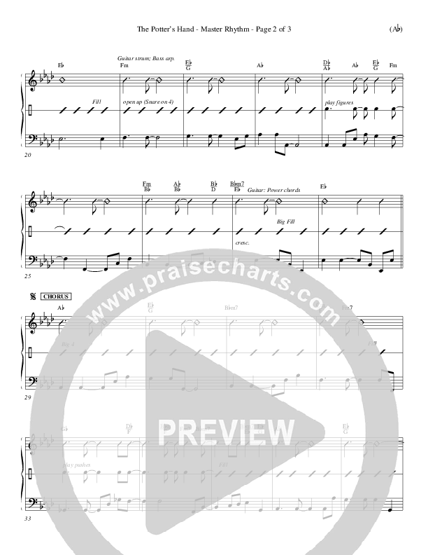 The Potter's Hand Rhythm Chart (Darlene Zschech)