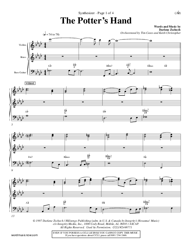 The Potter's Hand Synth (Darlene Zschech)