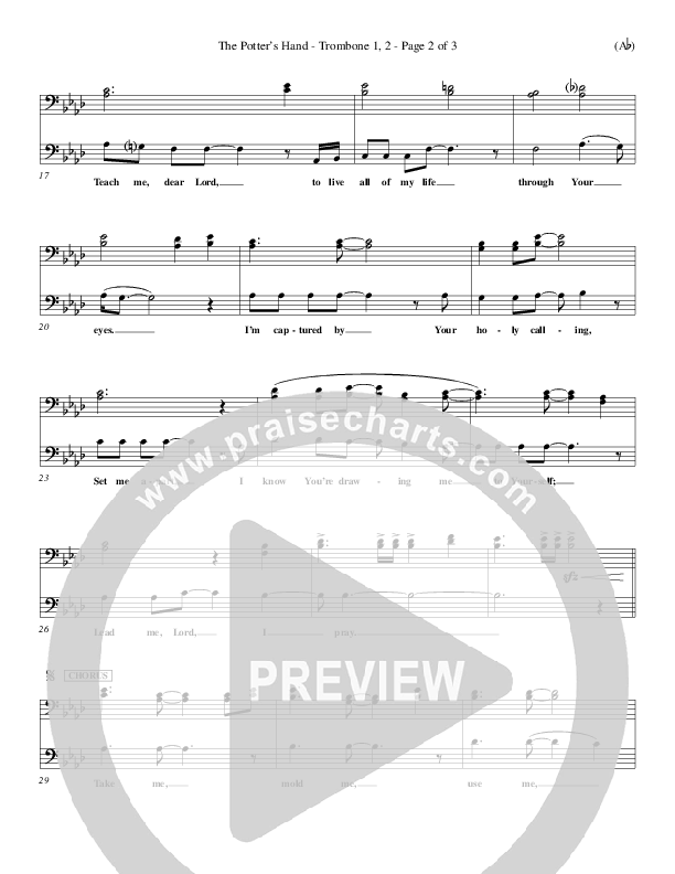 The Potter's Hand Trombone 1/2 (Darlene Zschech)