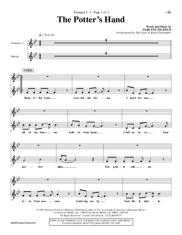 The Potter's Hand Trumpet 2/3 (Darlene Zschech)