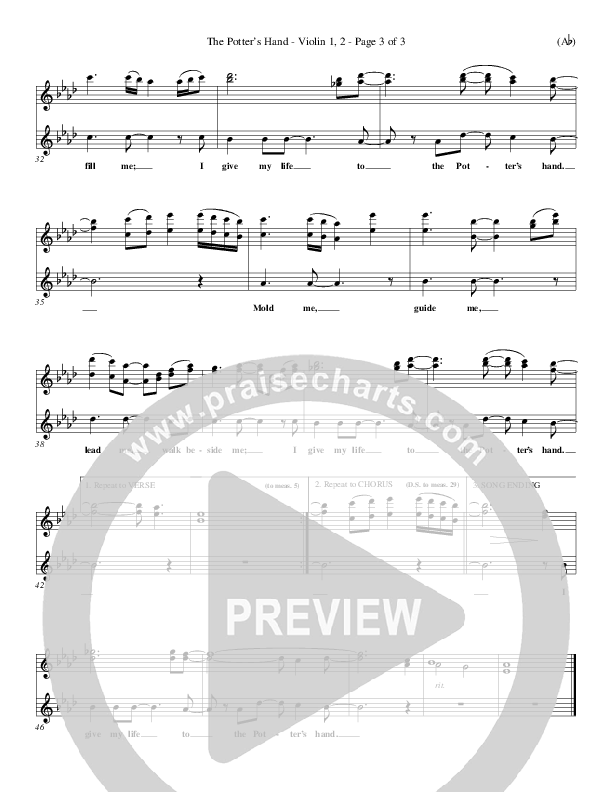 The Potter's Hand Violin 1/2 (Darlene Zschech)