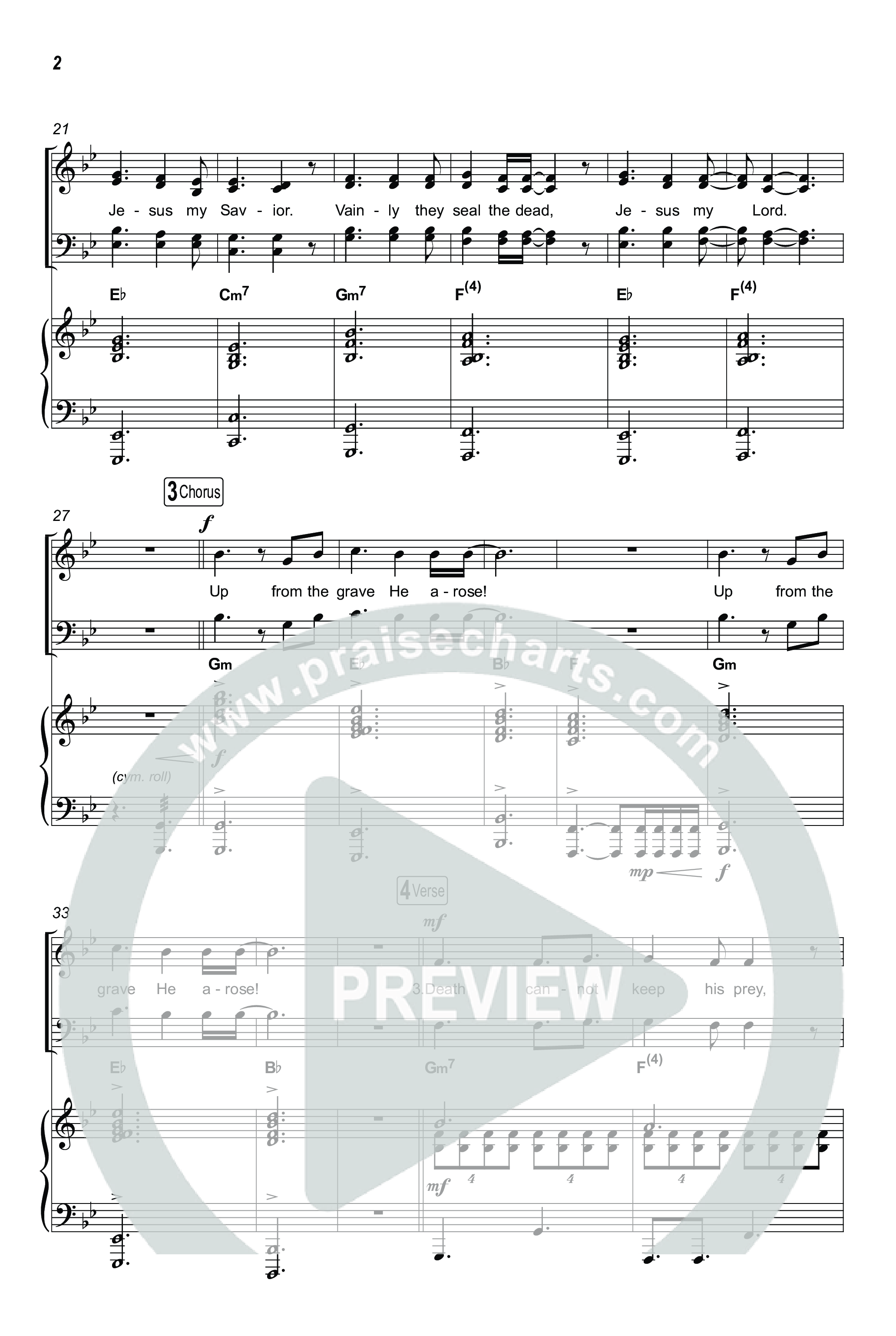 He Arose (Sing It Now) Octavo (SATB & Pno) (Tommee Profitt / Phil Wickham / Arr. Luke Gambill)