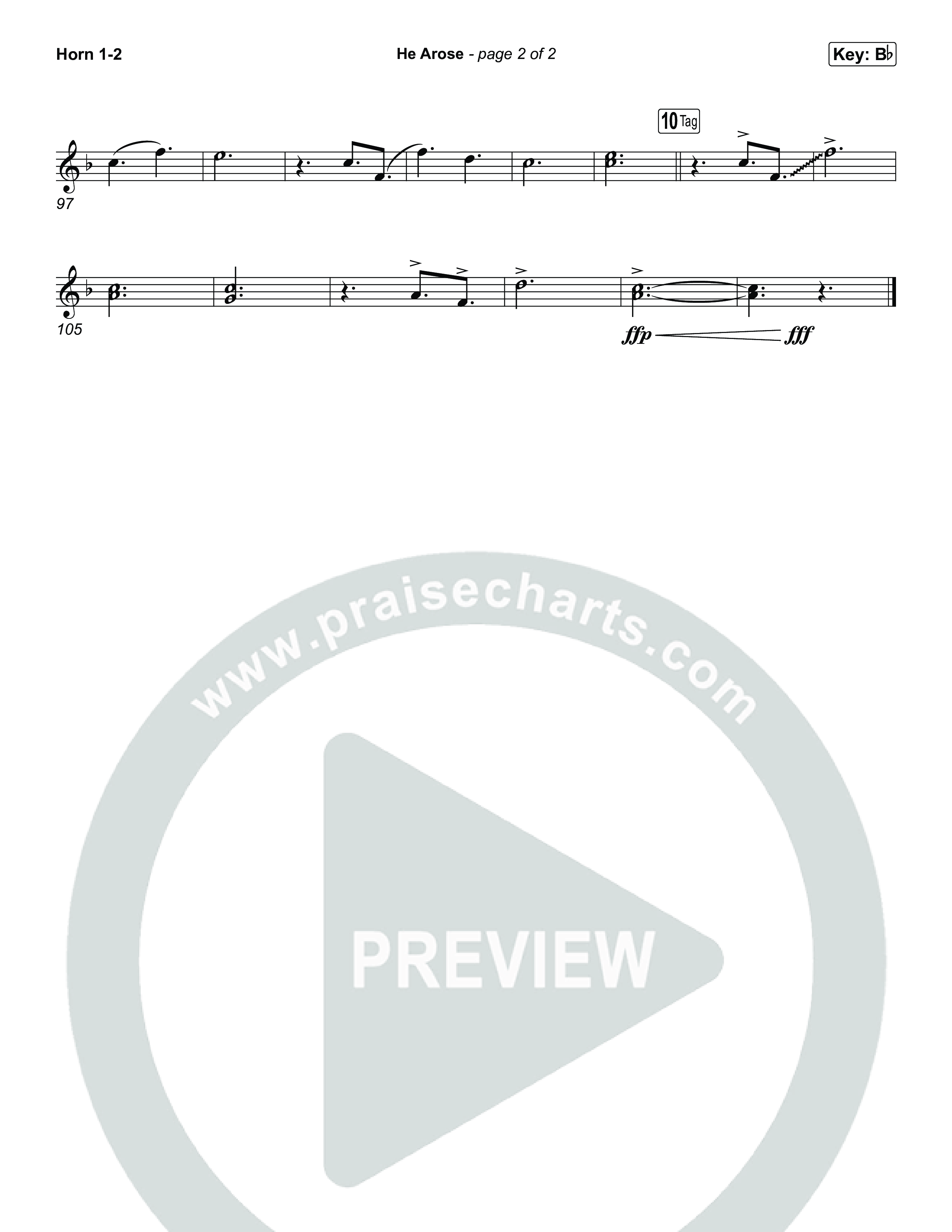 He Arose (Worship Choir/SAB) Brass Pack (Tommee Profitt / Phil Wickham / Arr. Luke Gambill)