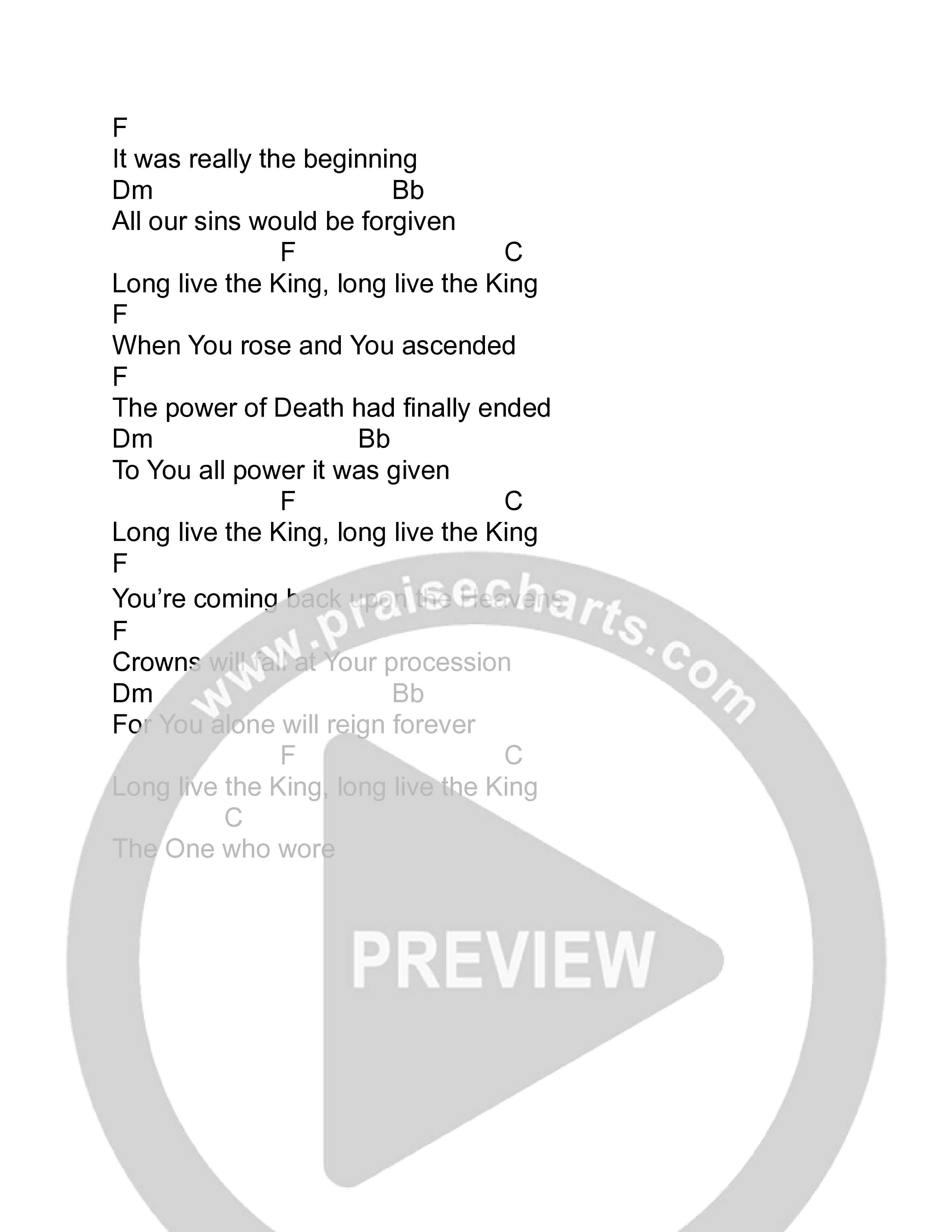 Crown Of Thorns Chord Chart (Phil King)