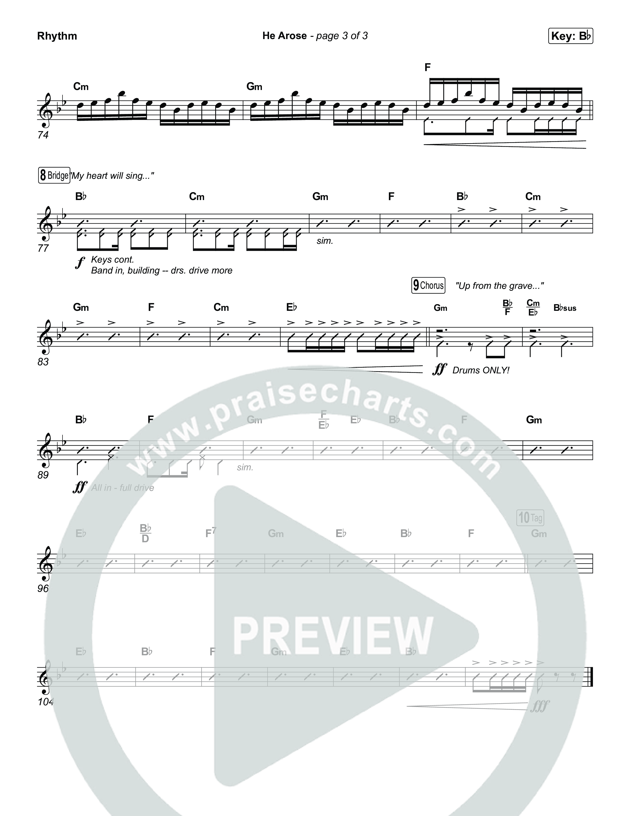 He Arose (Unison/2-Part) Rhythm Pack (Tommee Profitt / Phil Wickham / Arr. Luke Gambill)