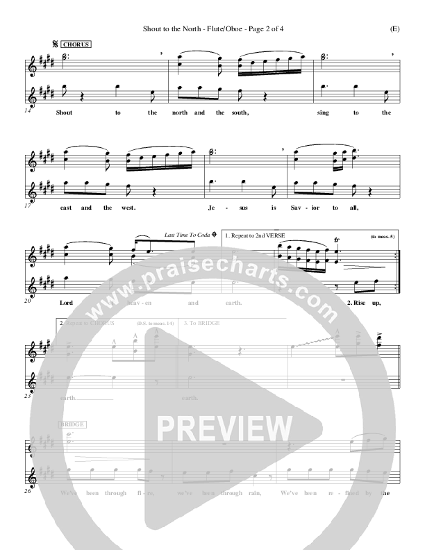 Shout To The North Flute/Oboe (Delirious)