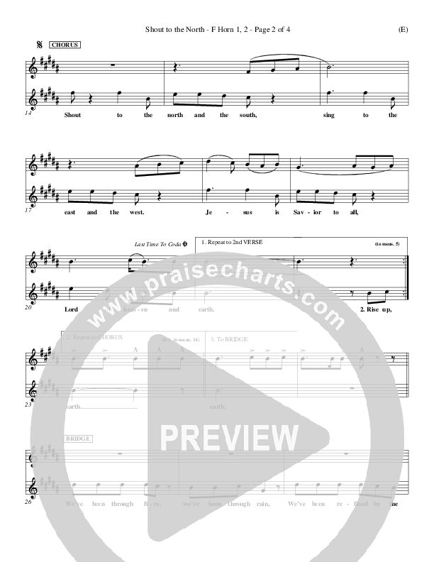 Shout To The North French Horn 1/2 (Delirious)