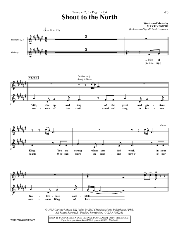 Shout To The North Trumpet 2/3 (Delirious)