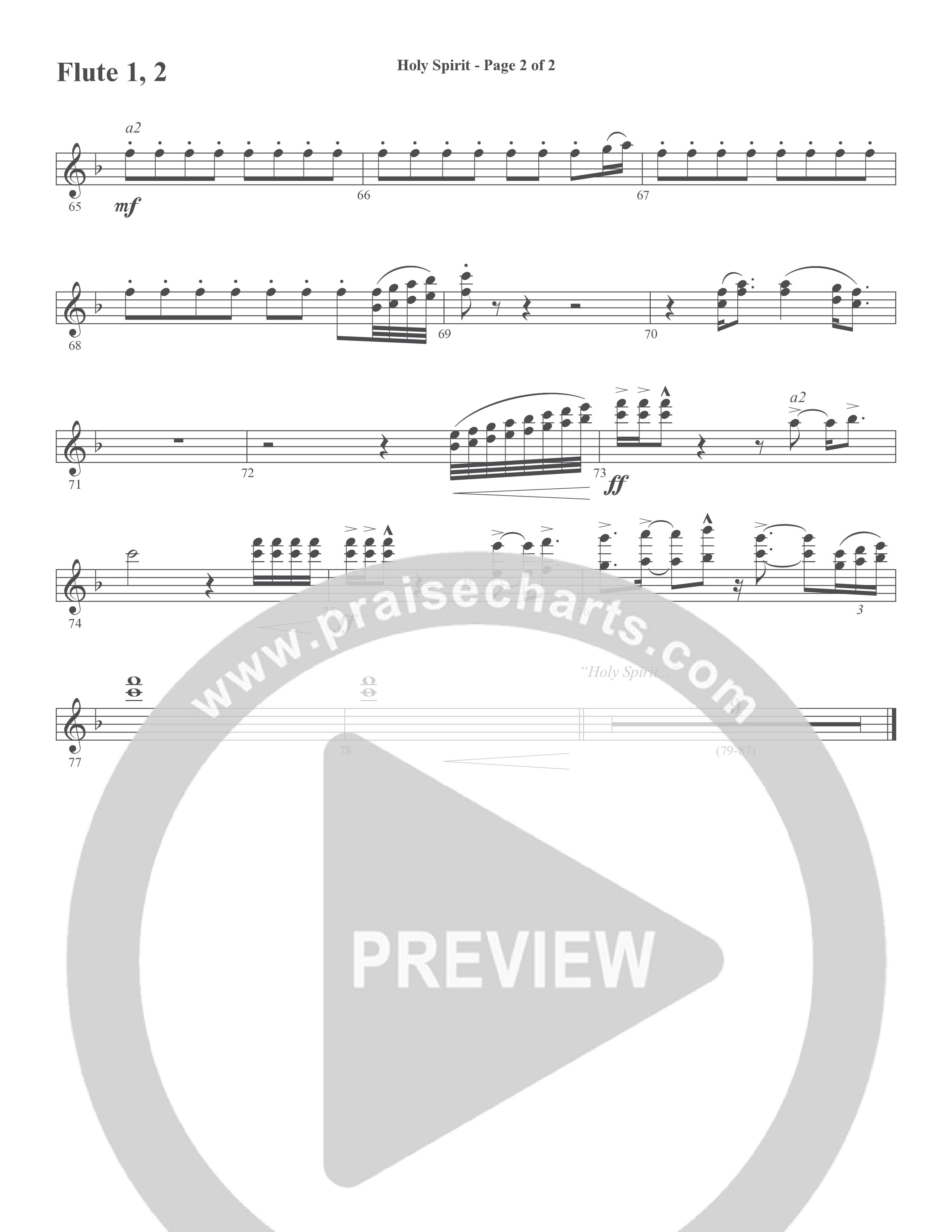 Holy Spirit (Choral Anthem SATB) Flute 1/2 (Word Music Choral / Arr. Daniel Semsen)