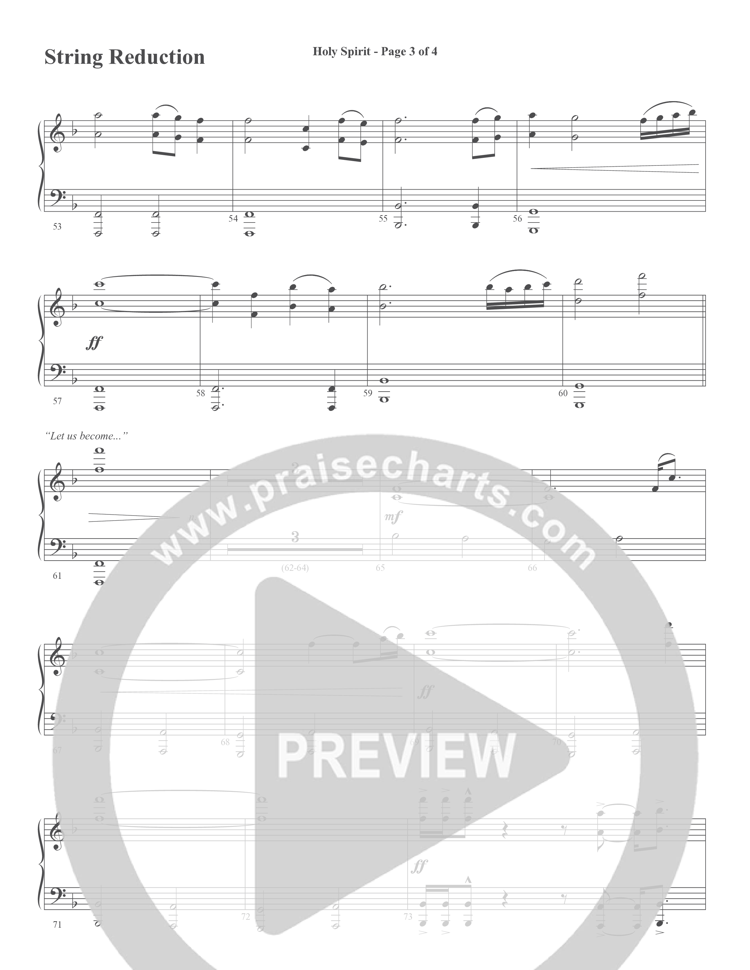 Holy Spirit (Choral Anthem SATB) String Reduction (Word Music Choral / Arr. Daniel Semsen)