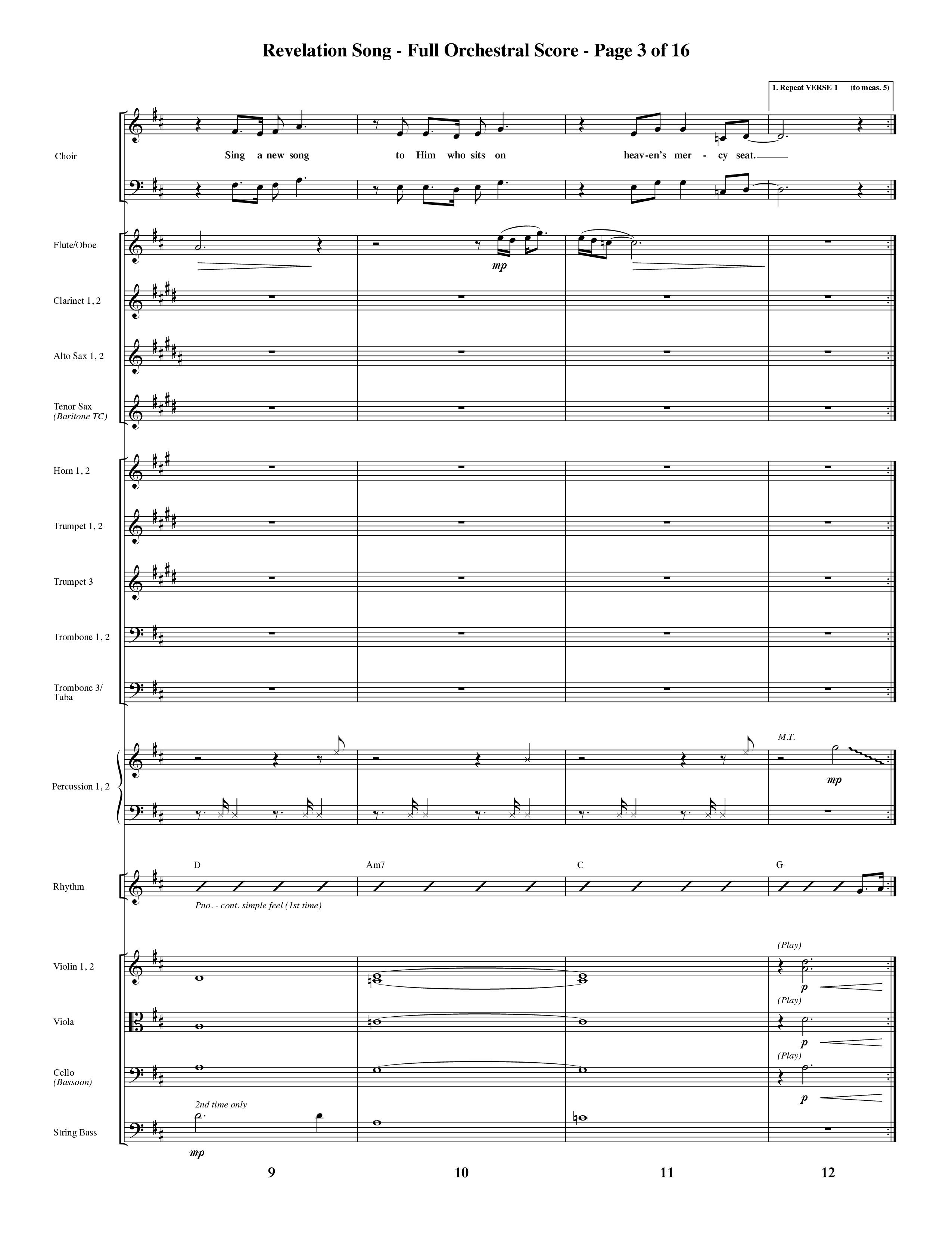Revelation Song (Choral Anthem SATB) Conductor's Score (Word Music Choral / Orch. David Shipps)