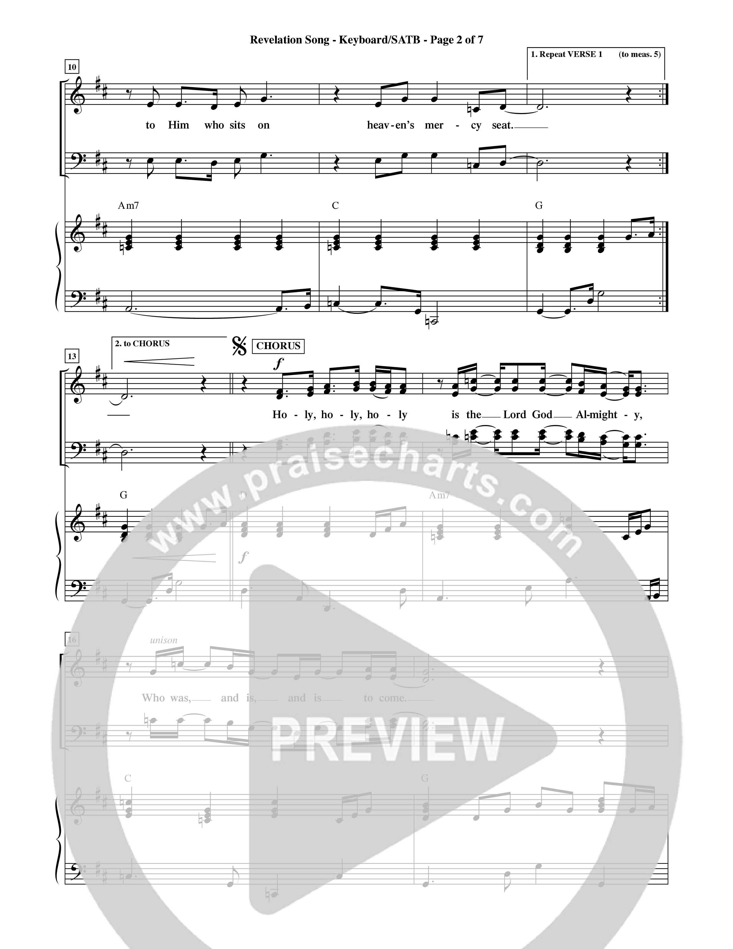 Revelation Song (Choral Anthem SATB) Keyboard/Vocal (SATB) (Word Music Choral / Orch. David Shipps)