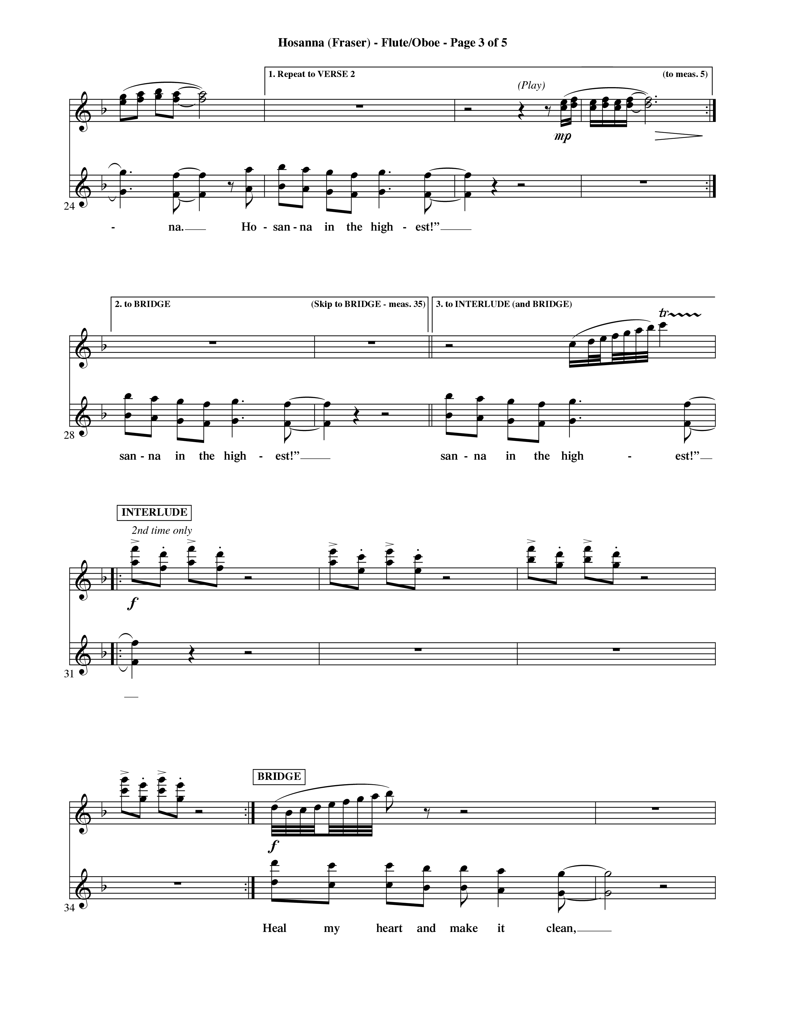 Hosanna (Choral Anthem SATB) Flute/Oboe (Word Music Choral / Orch. David Shipps)