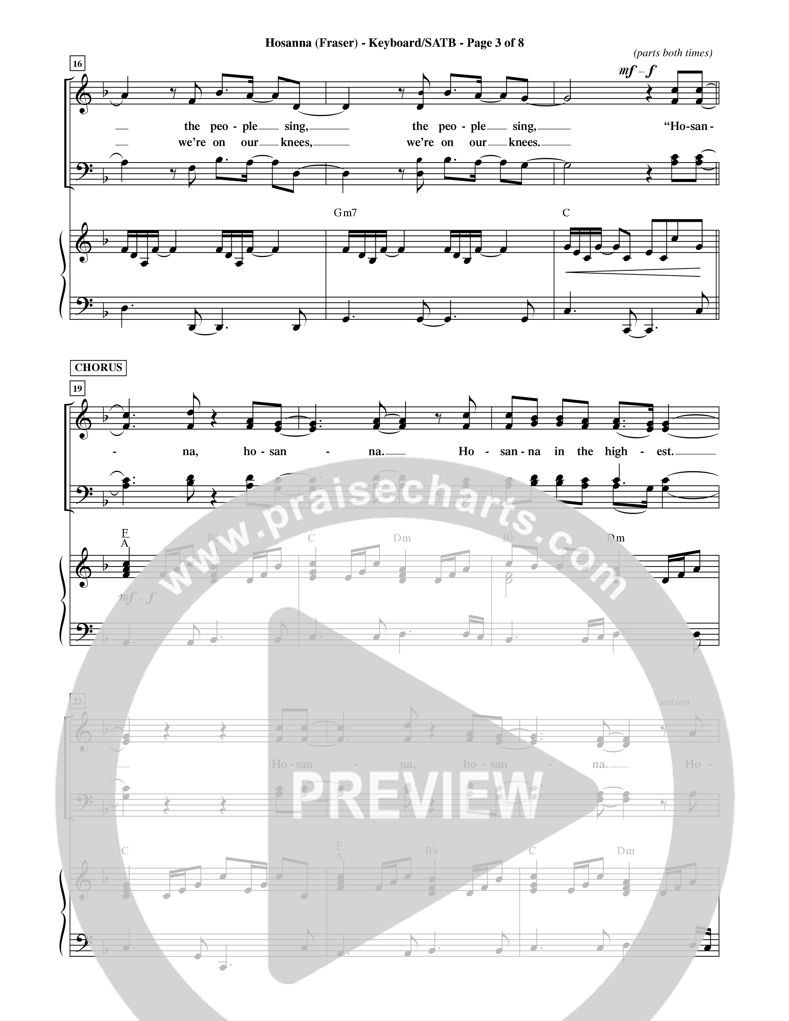 Hosanna (Choral Anthem SATB) Keyboard/Vocal (SATB) (Word Music Choral / Orch. David Shipps)