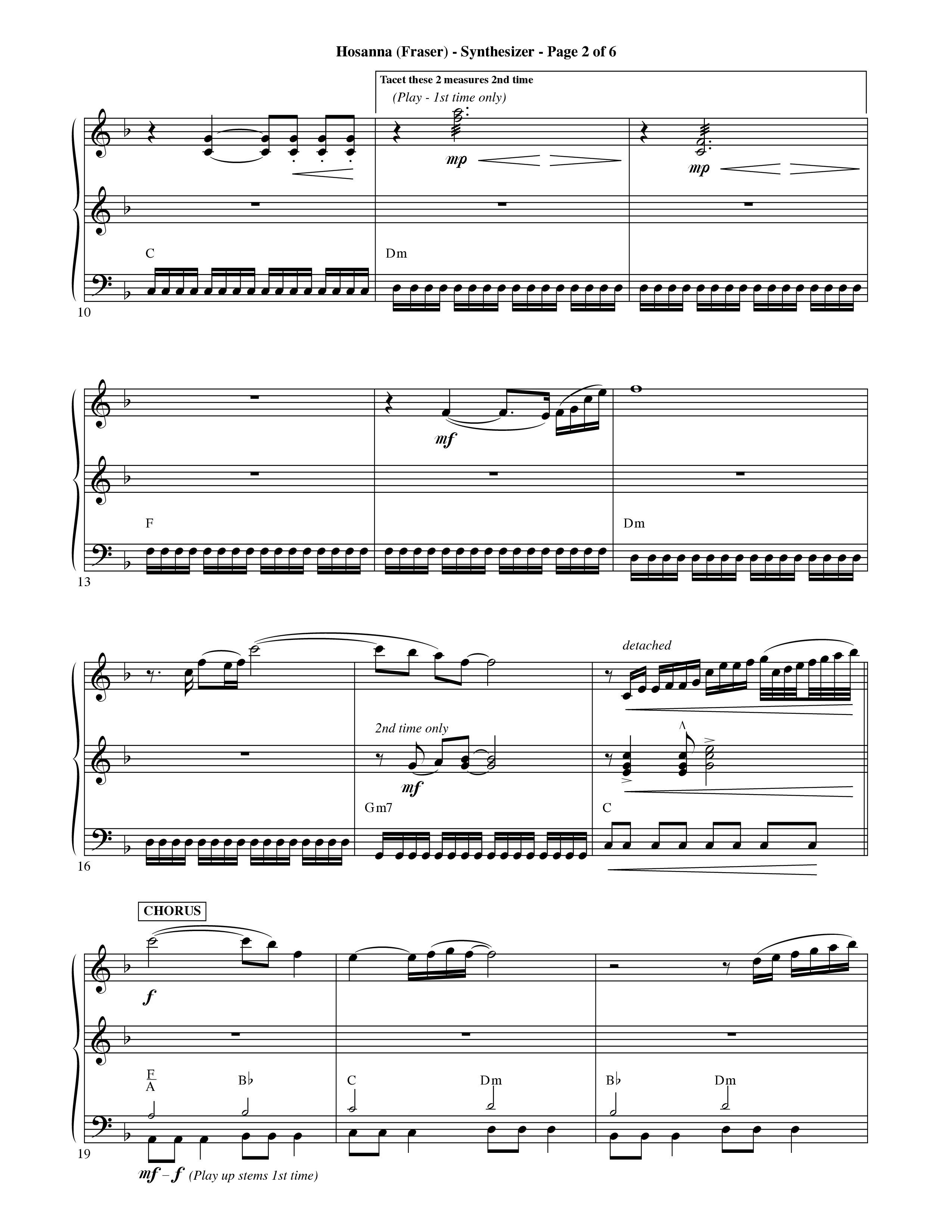 Hosanna (Choral Anthem SATB) Synth (Word Music Choral / Orch. David Shipps)