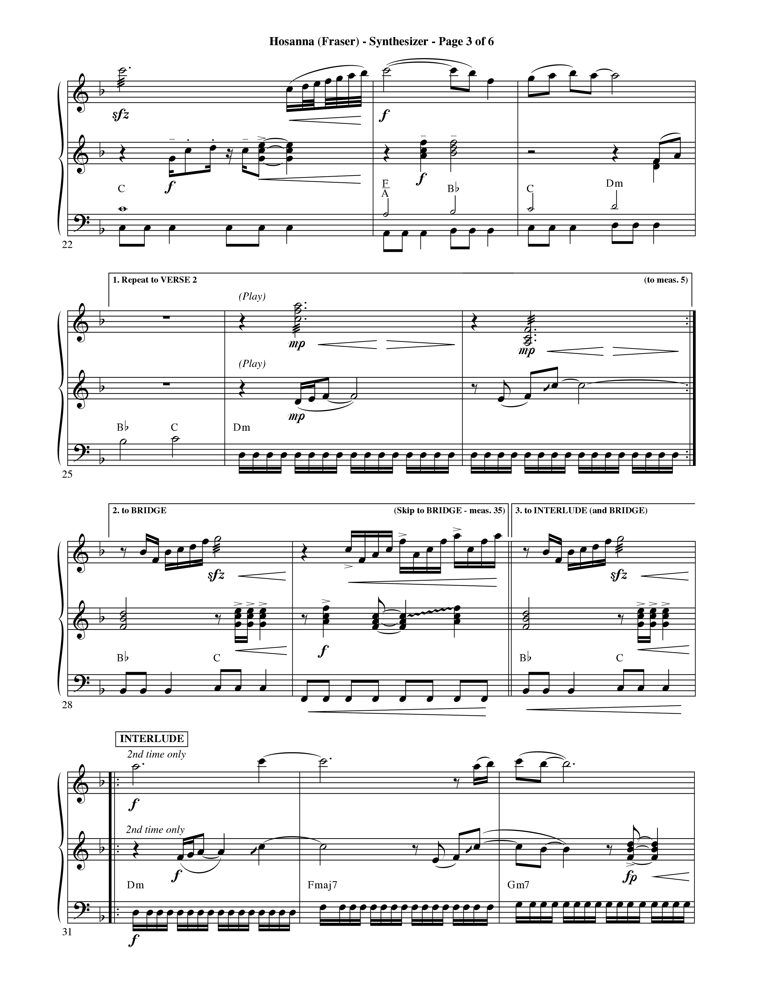 Hosanna (Choral Anthem SATB) Synth (Word Music Choral / Orch. David Shipps)