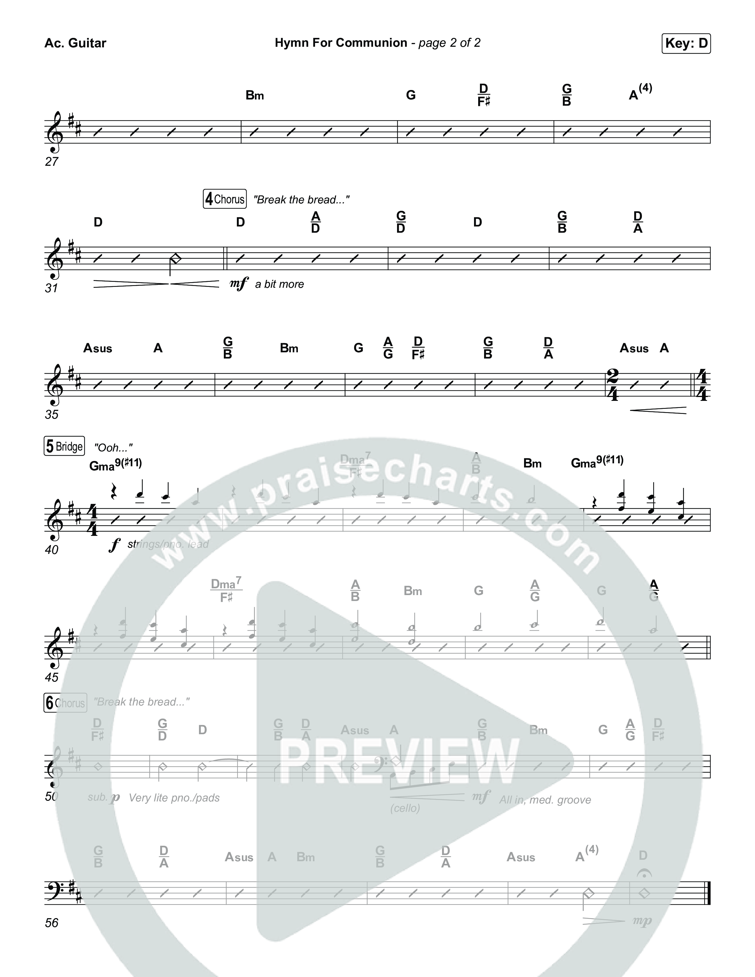 Hymn For Communion Acoustic Guitar (Michael W. Smith)