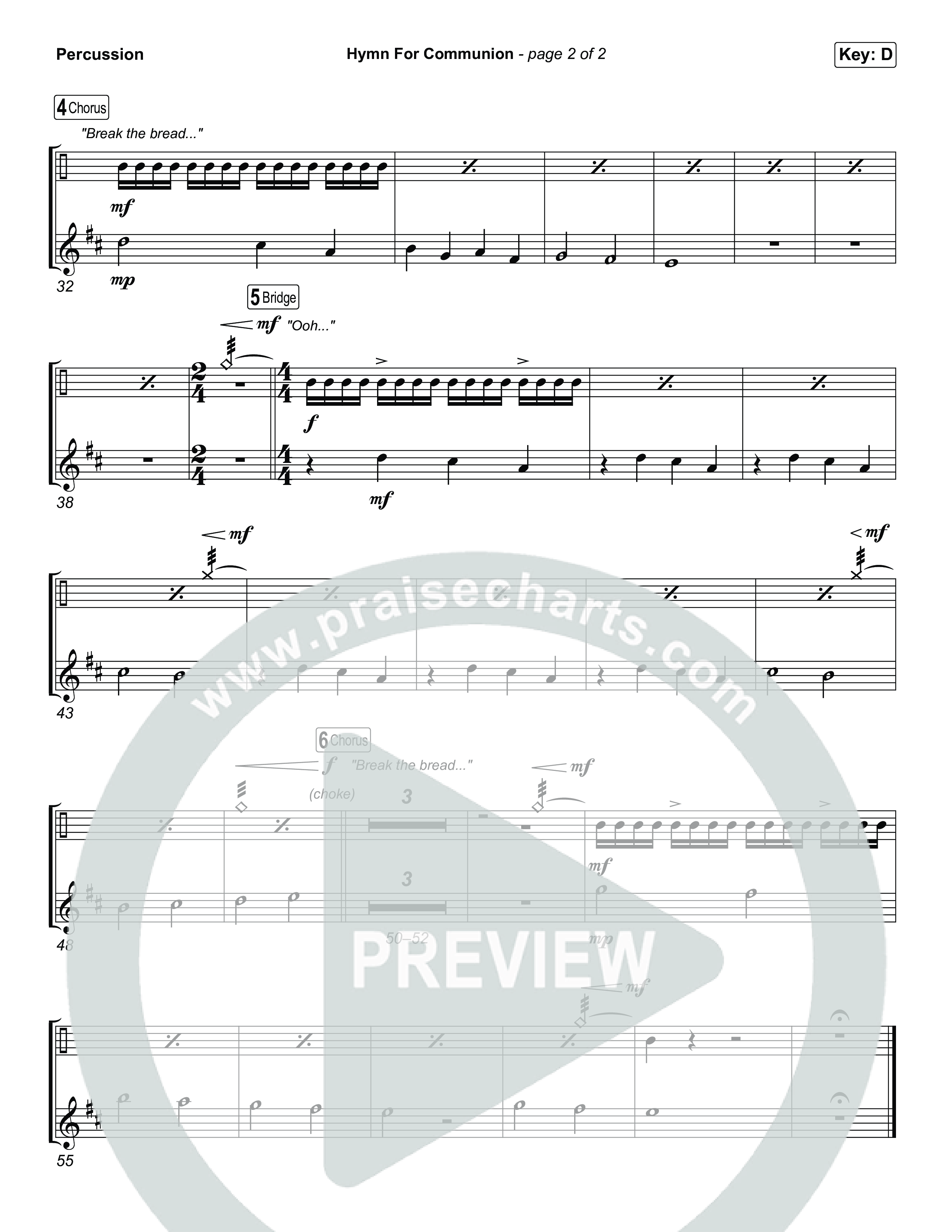 Hymn For Communion Percussion (Michael W. Smith)