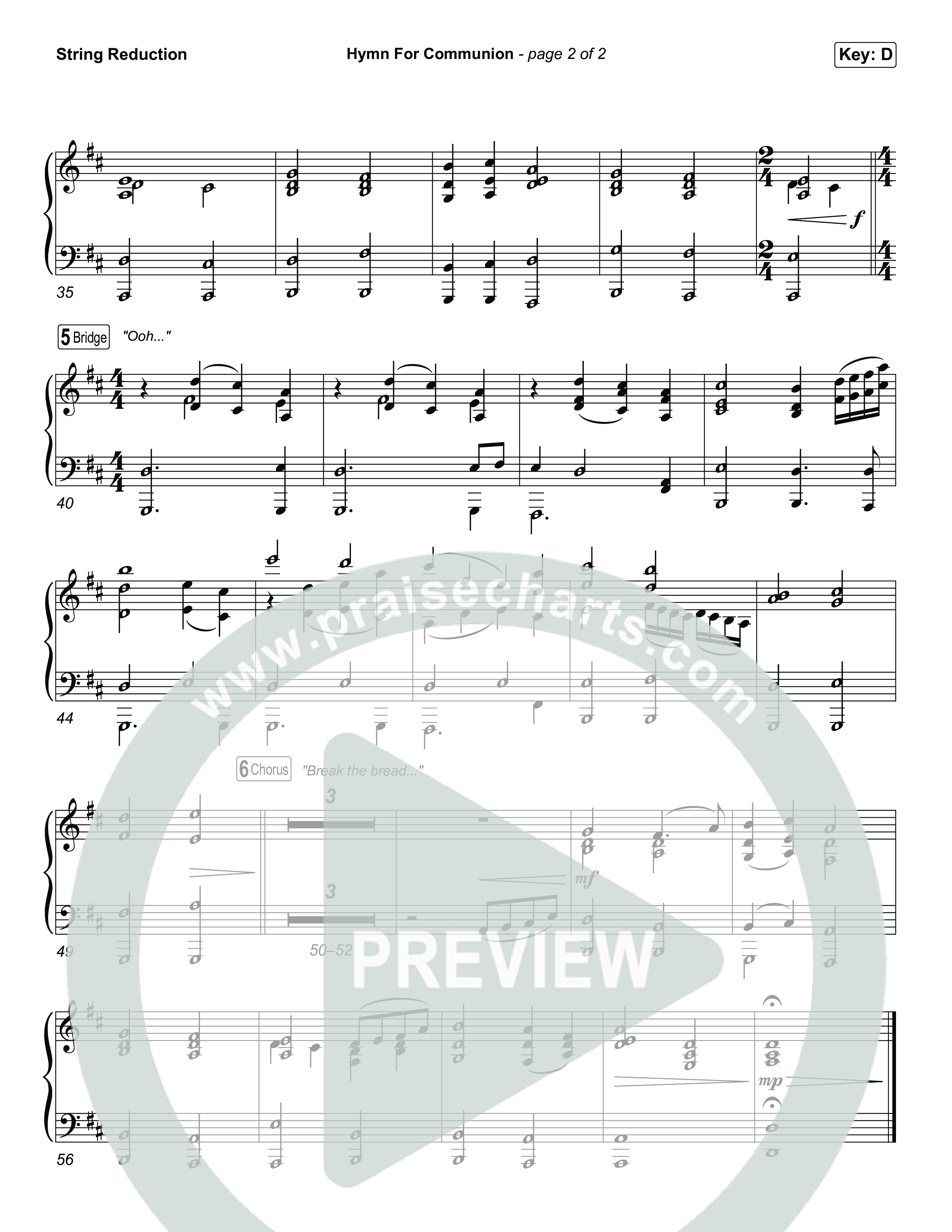 Hymn For Communion String Reduction (Michael W. Smith)