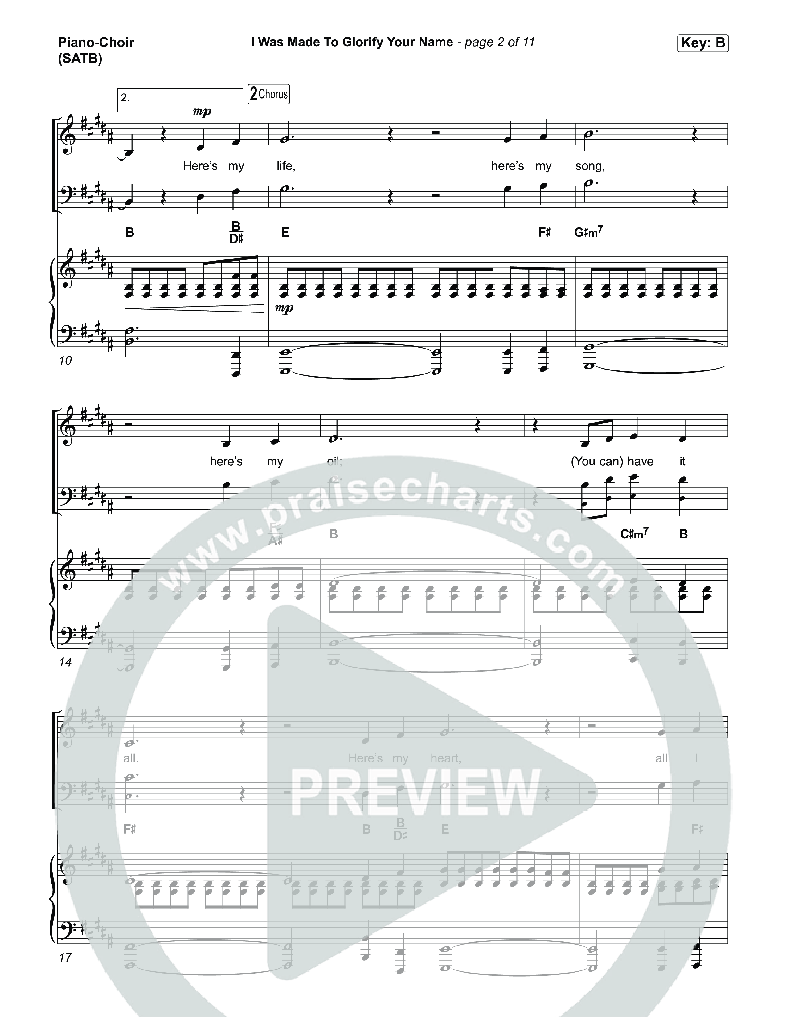 I Was Made To Glorify Your Name Piano/Vocal Pack (Maverick City Music)