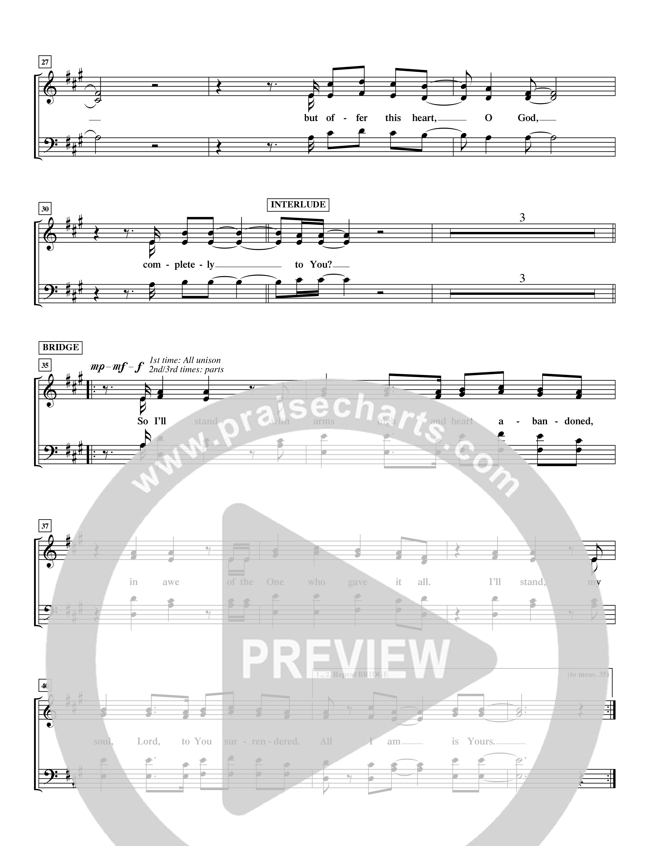 The Stand (Choral Anthem SATB) Choir Sheet (SATB) (Word Music Choral / Orch. Ric Domenico)