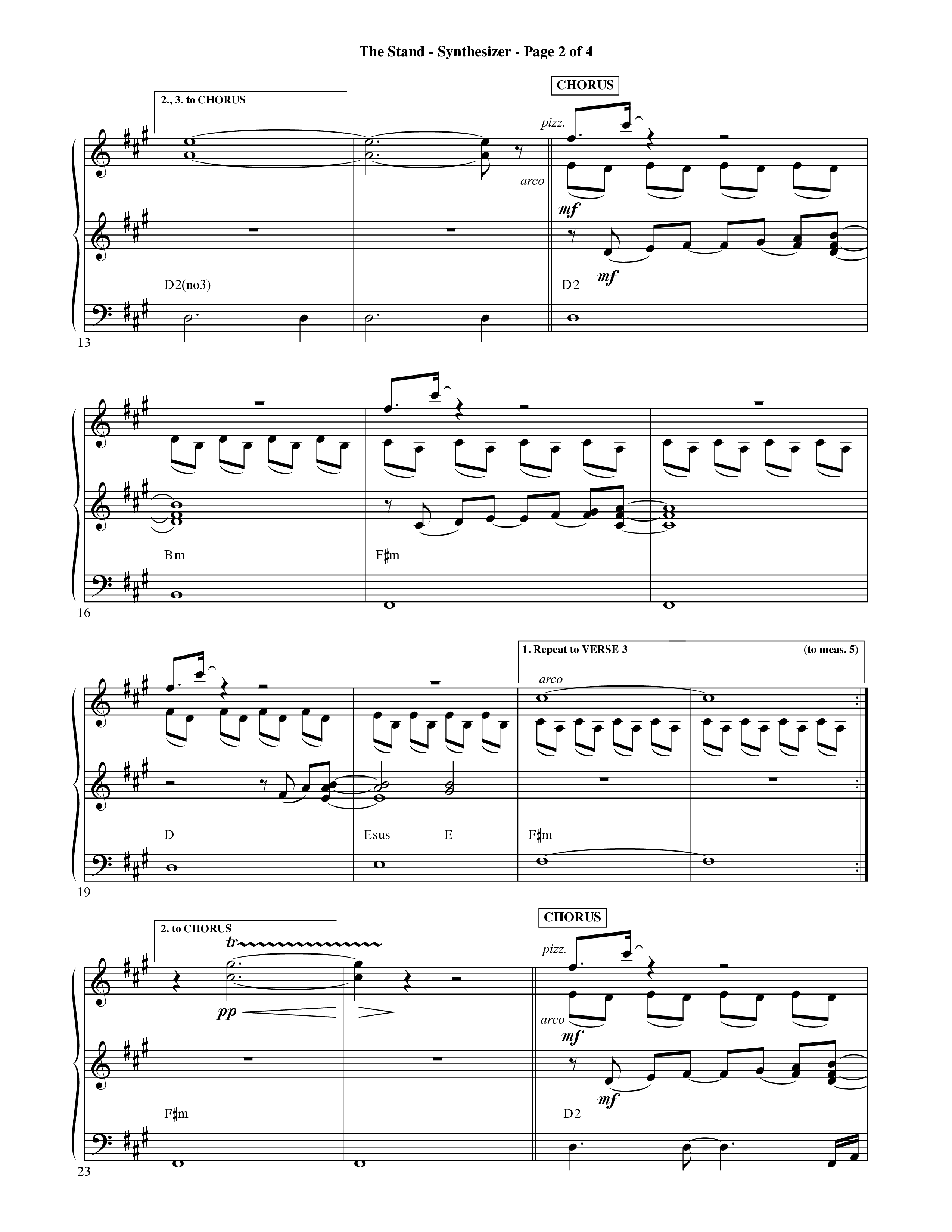 The Stand (Choral Anthem SATB) Synth (Word Music Choral / Orch. Ric Domenico)