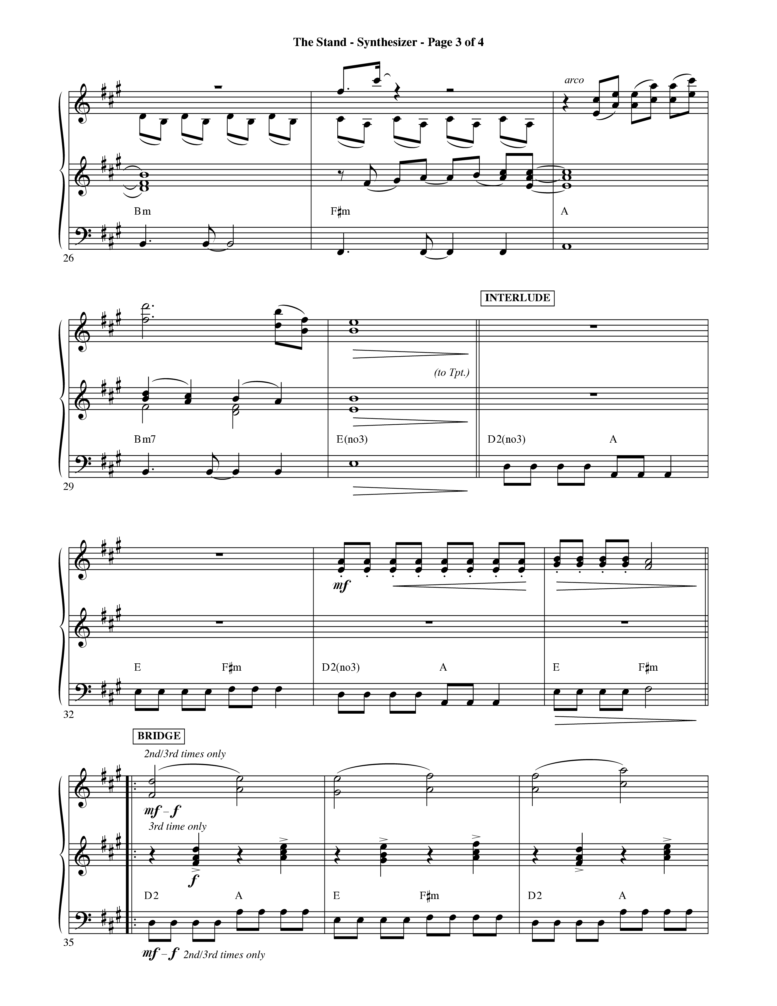 The Stand (Choral Anthem SATB) Synth (Word Music Choral / Orch. Ric Domenico)