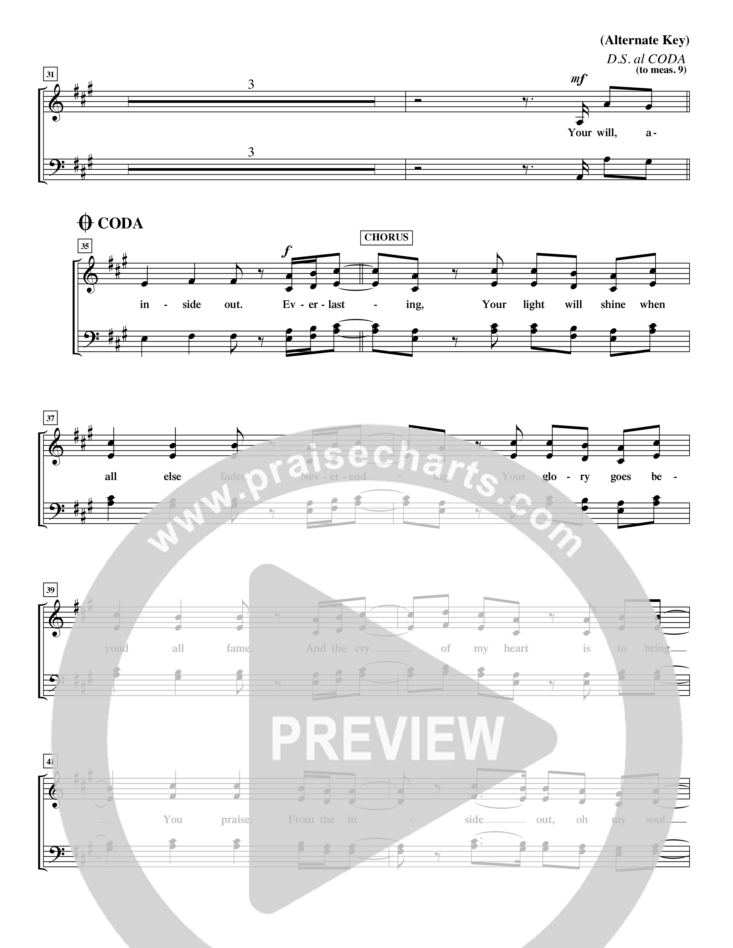 From The Inside Out (Choral Anthem SATB) Choir Sheet (SATB) (Word Music Choral / Orch. David Shipps)