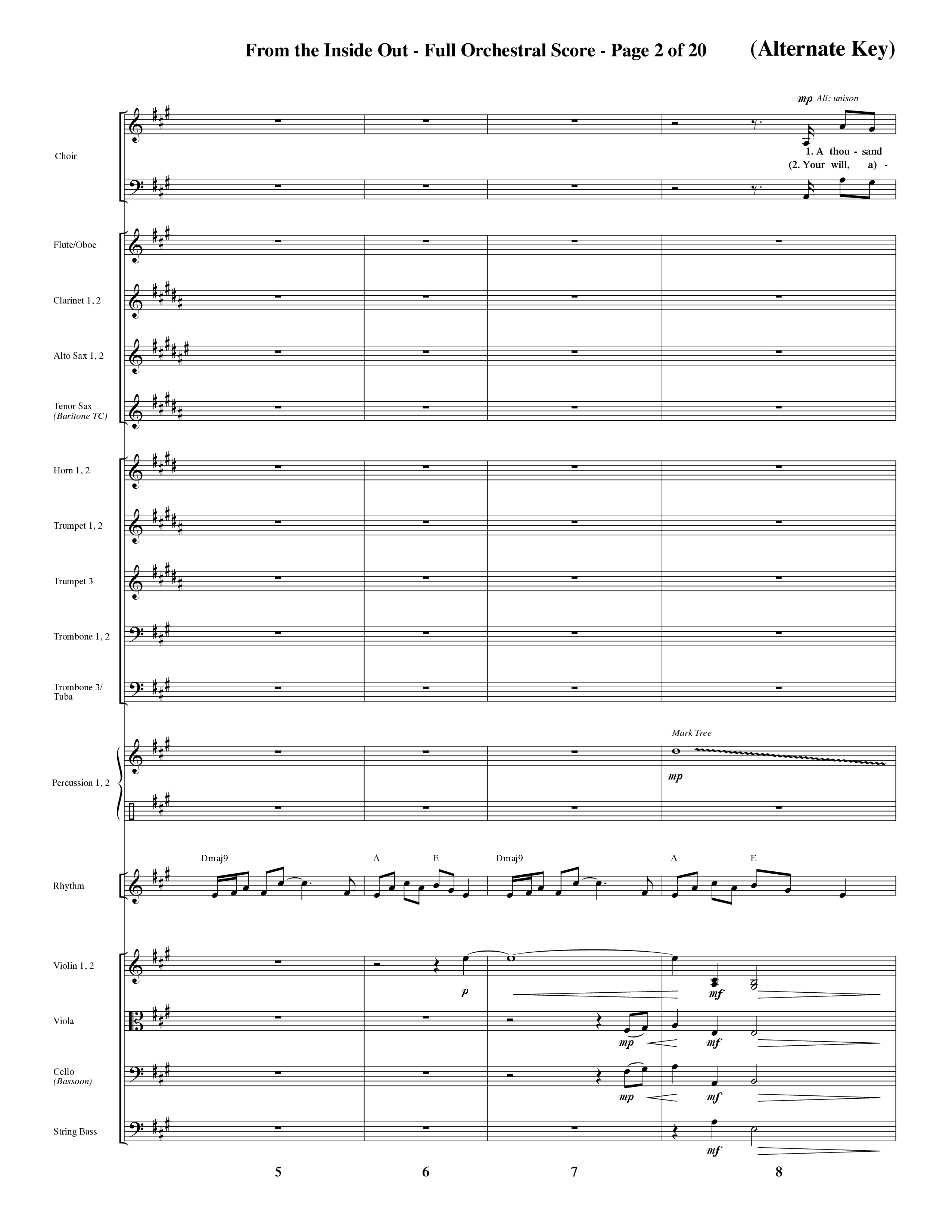 From The Inside Out (Choral Anthem SATB) Conductor's Score (Word Music Choral / Orch. David Shipps)