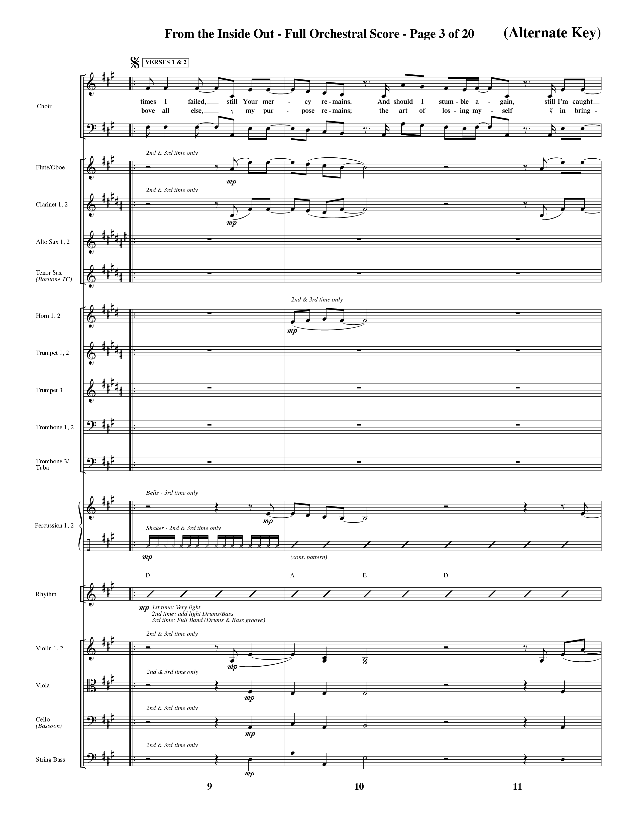 From The Inside Out (Choral Anthem SATB) Conductor's Score (Word Music Choral / Orch. David Shipps)