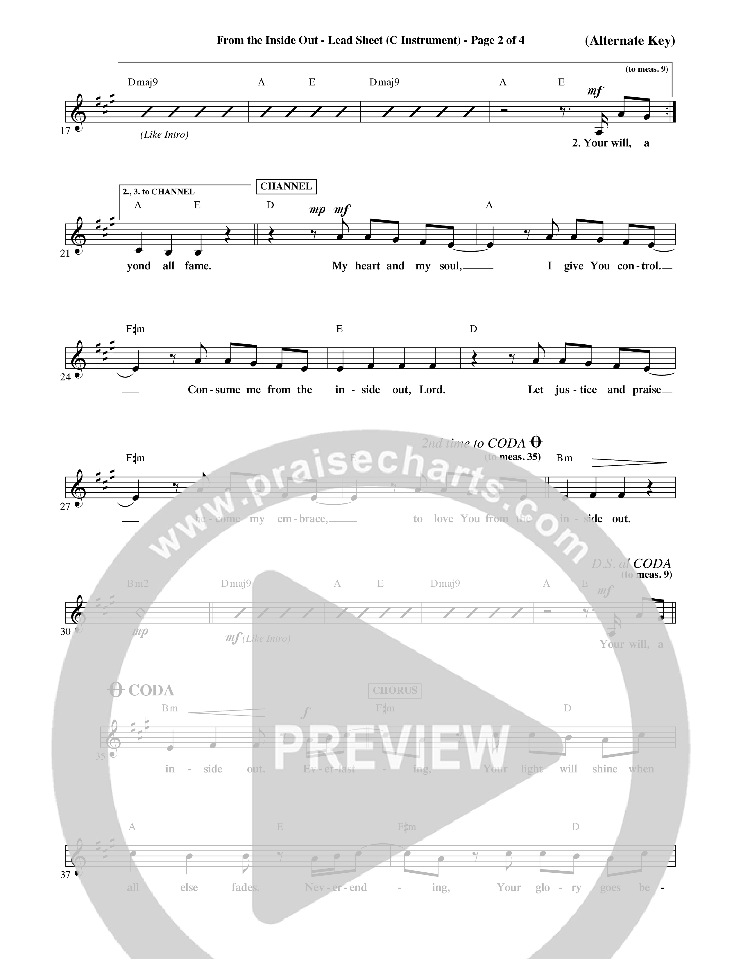 From The Inside Out (Choral Anthem SATB) Rhythm Pack (Word Music Choral / Orch. David Shipps)