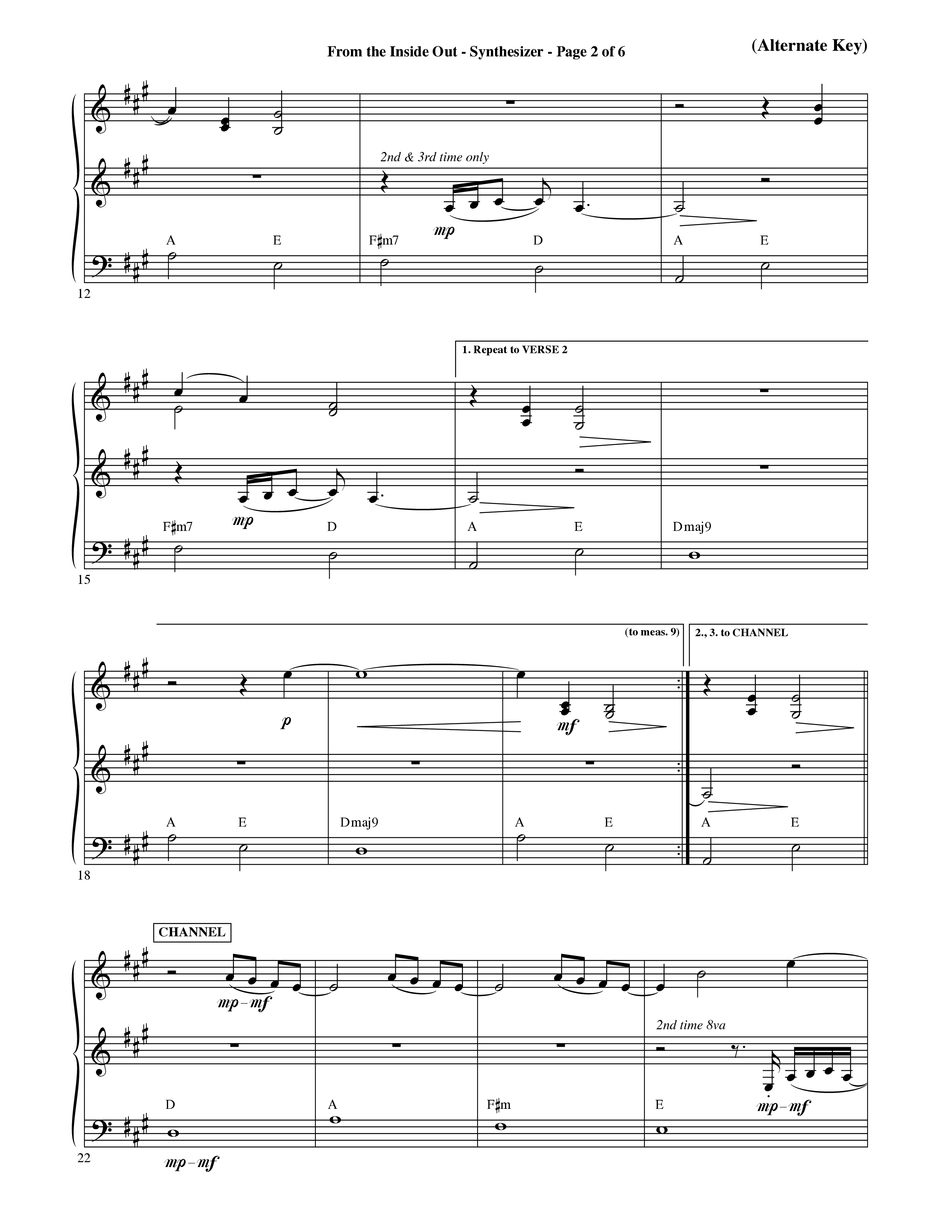 From The Inside Out (Choral Anthem SATB) Synth (Word Music Choral / Orch. David Shipps)