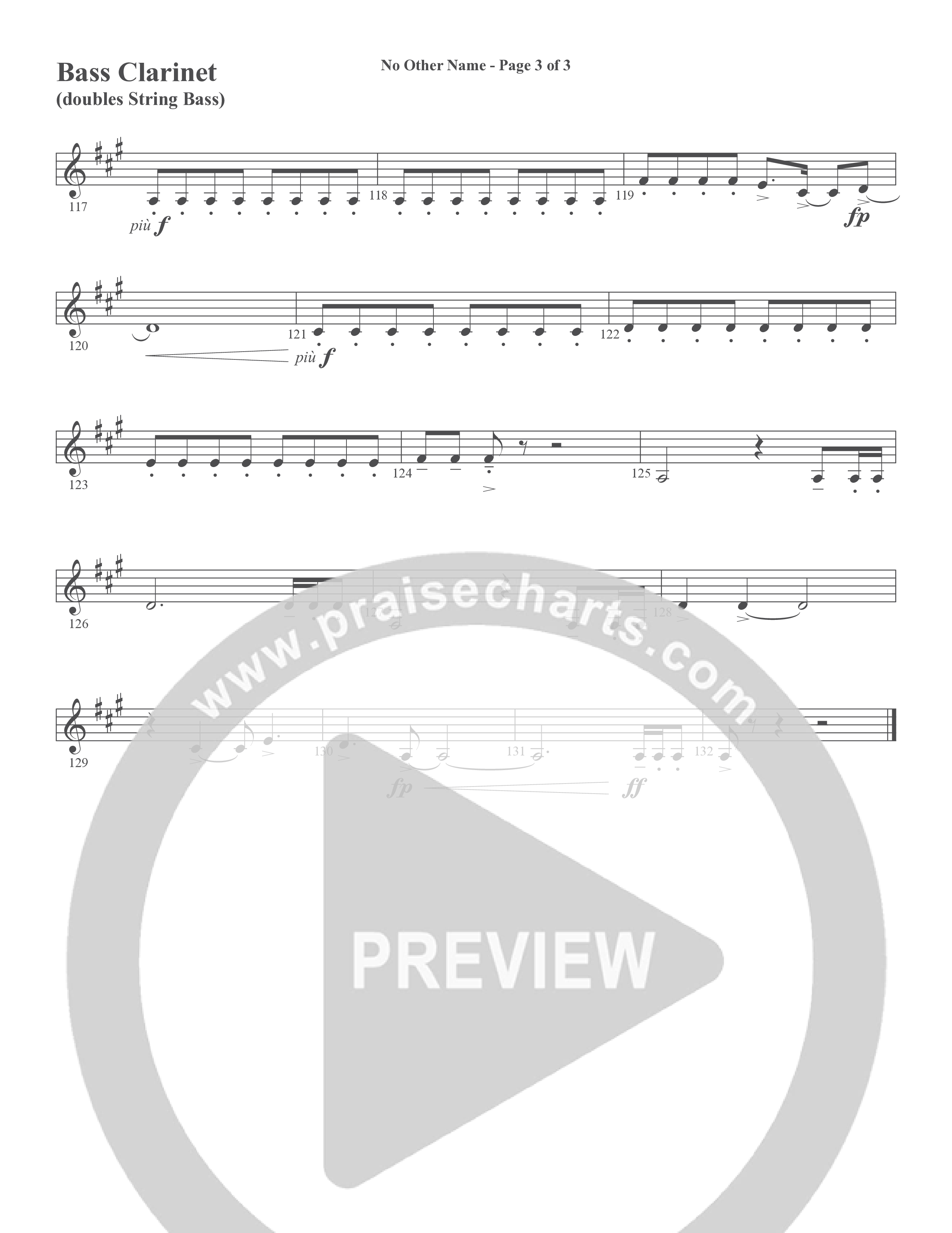 No Other Name (Choral Anthem SATB) Bass Clarinet (Word Music Choral / Arr. Joshua Spacht)