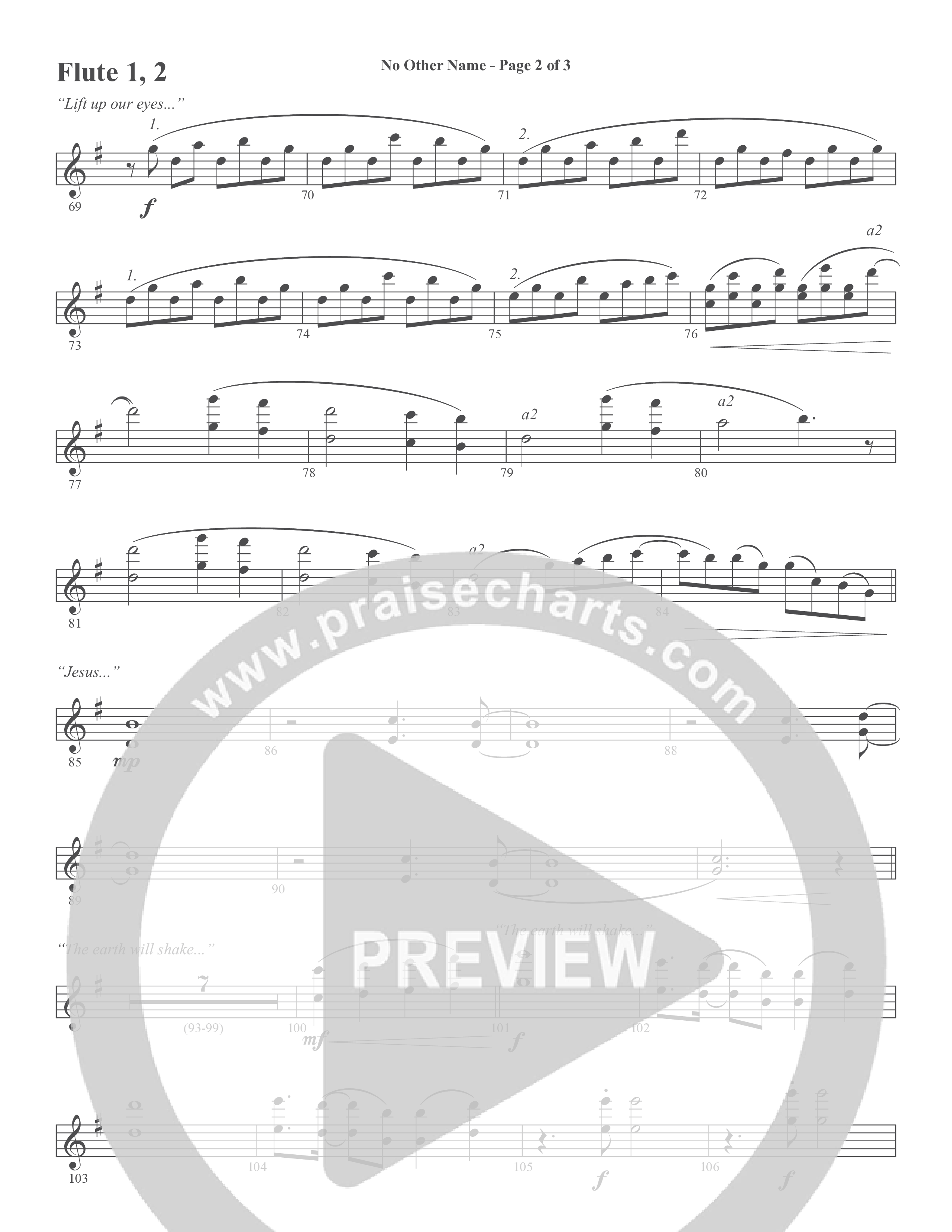 No Other Name (Choral Anthem SATB) Flute 1/2 (Word Music Choral / Arr. Joshua Spacht)