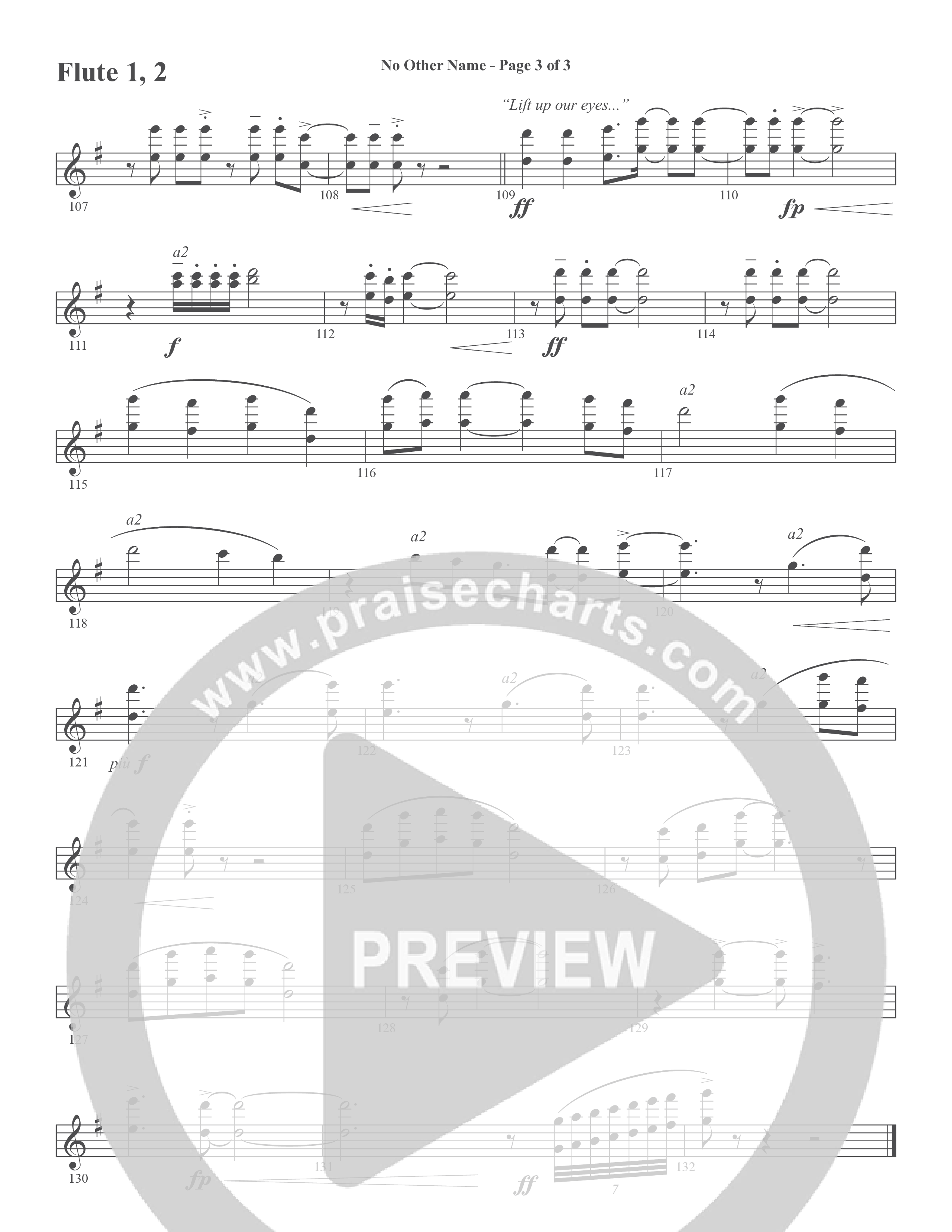 No Other Name (Choral Anthem SATB) Flute 1/2 (Word Music Choral / Arr. Joshua Spacht)