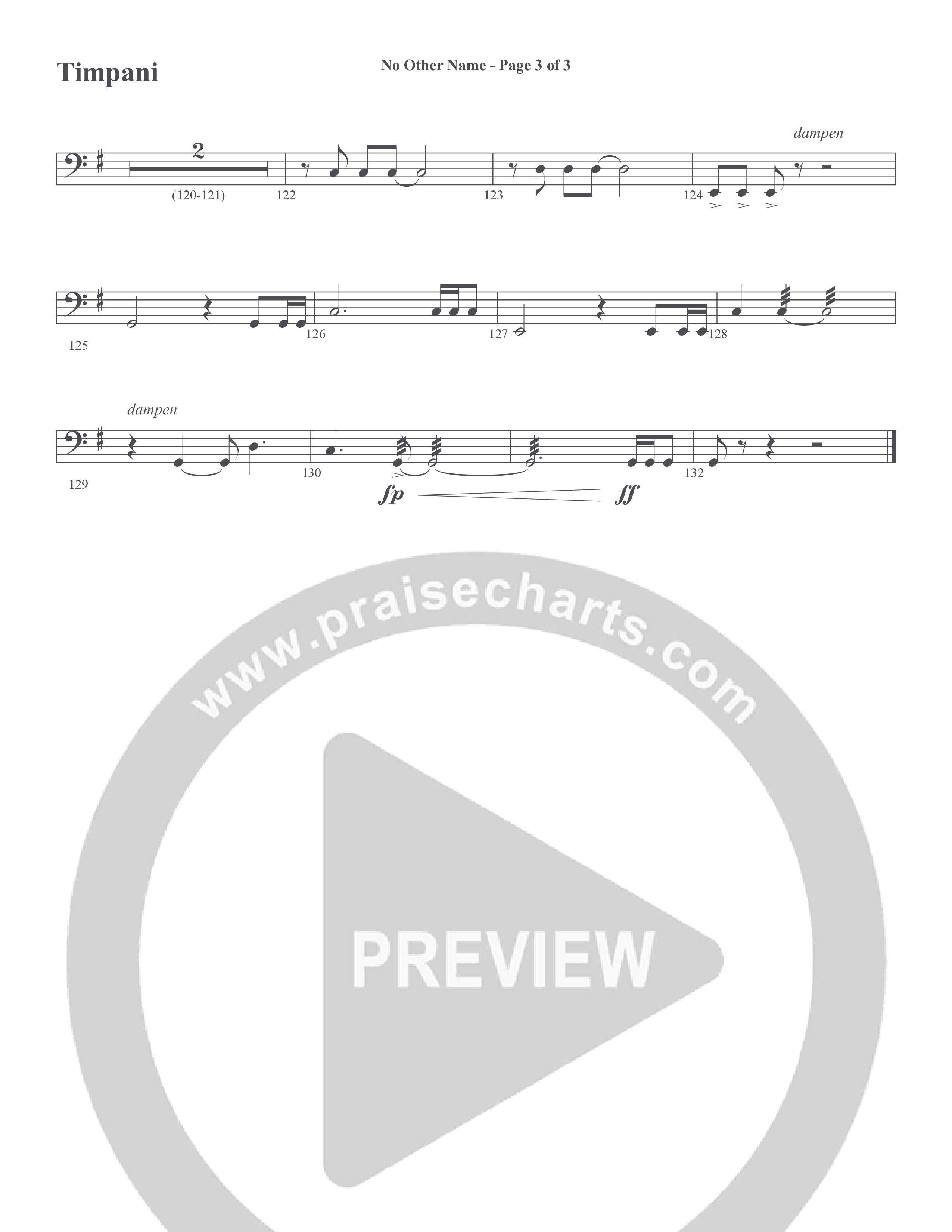 No Other Name (Choral Anthem SATB) Percussion (Word Music Choral / Arr. Joshua Spacht)